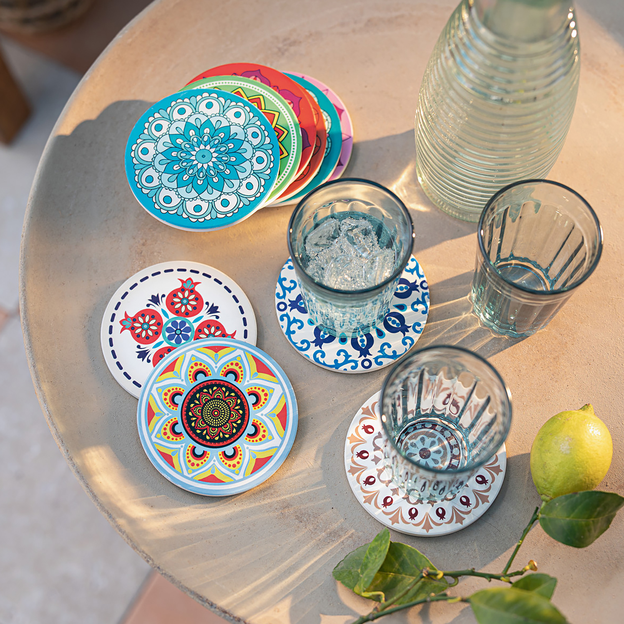 Untersetzer "Mandala", 10er Set  im Frank Flechtwaren Online Shop kaufen
