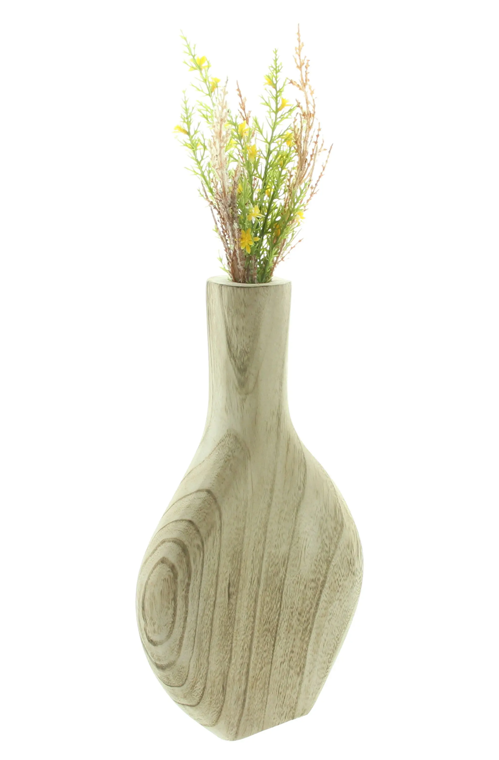 Dekovase "Wood", flach  im Frank Flechtwaren Online Shop für Dekovasen kaufen