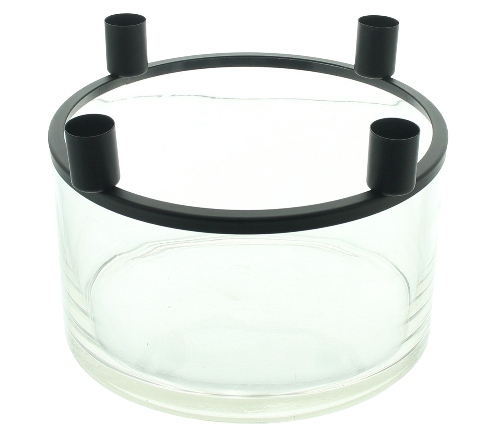 Schale "Clear" mit Stabkerzenhalter  im Frank Flechtwaren Online Shop kaufen