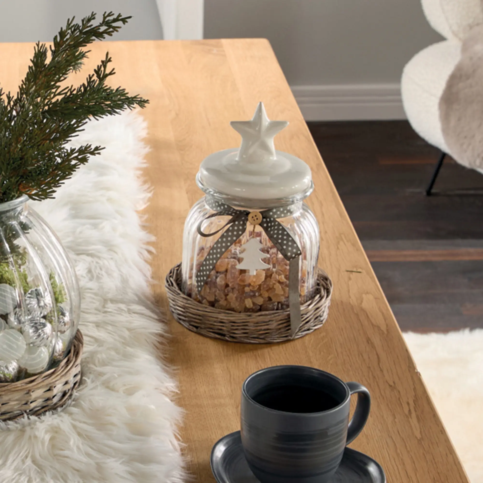 Bonbonniere "Sternchen"  im Frank Flechtwaren Online Shop für Weihnachts-Neuheiten kaufen