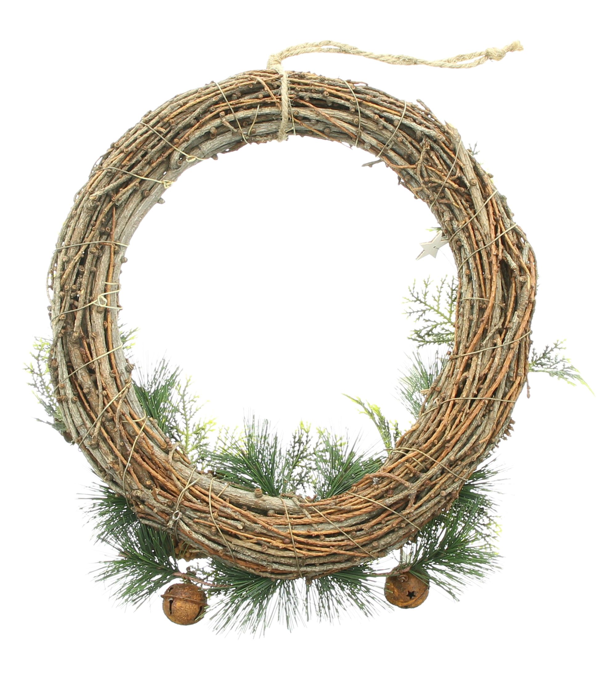 Kranz "Rostglöckchen" im Frank Flechtwaren Online Shop für Weihnachten kaufen Kranz "Rostglöckchen" im Frank Flechtwaren Online Shop für Weihnachten kaufen