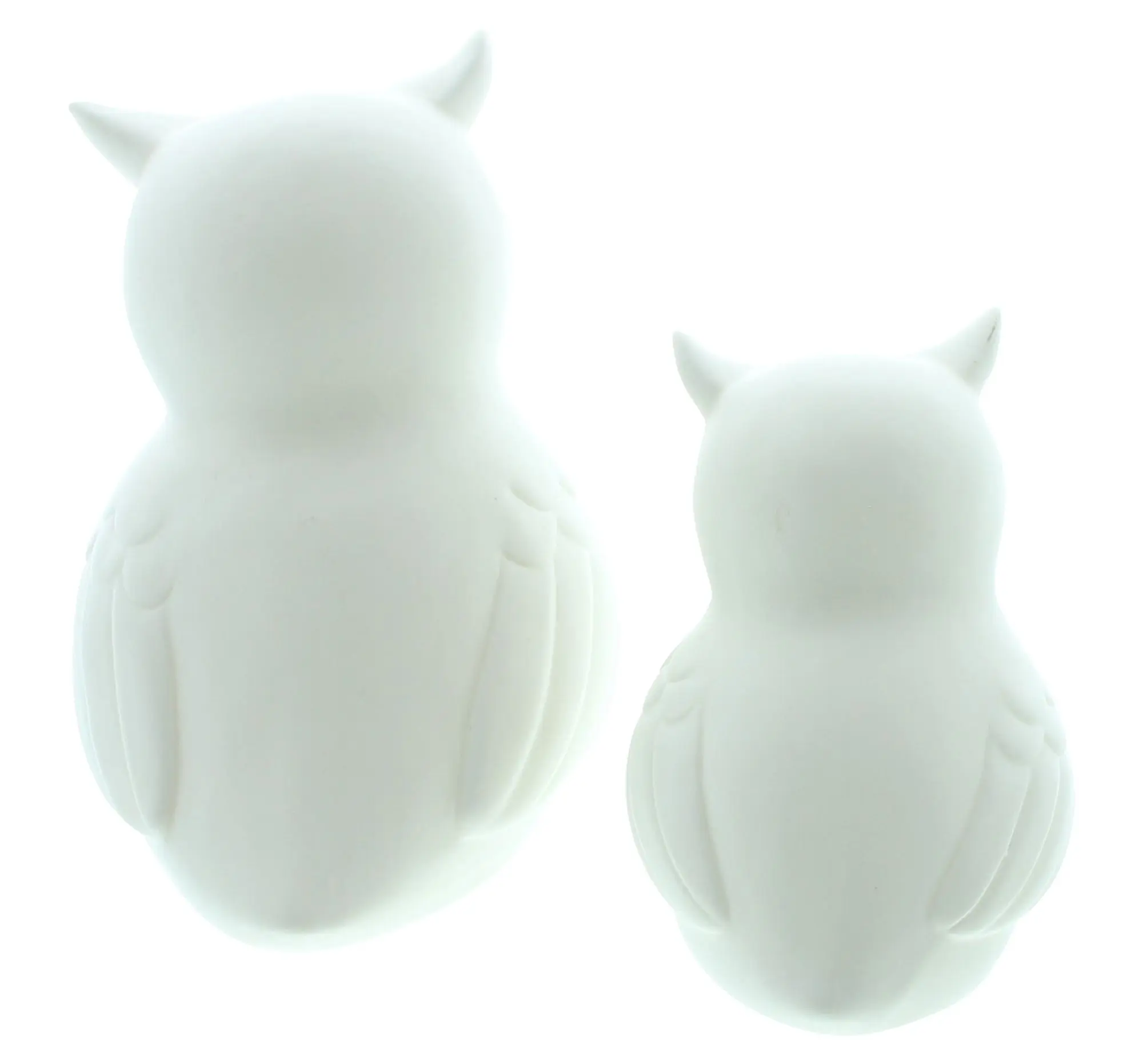 LED-Eule "White", 2er Set  im Frank Flechtwaren Online Shop für Dekofiguren kaufen