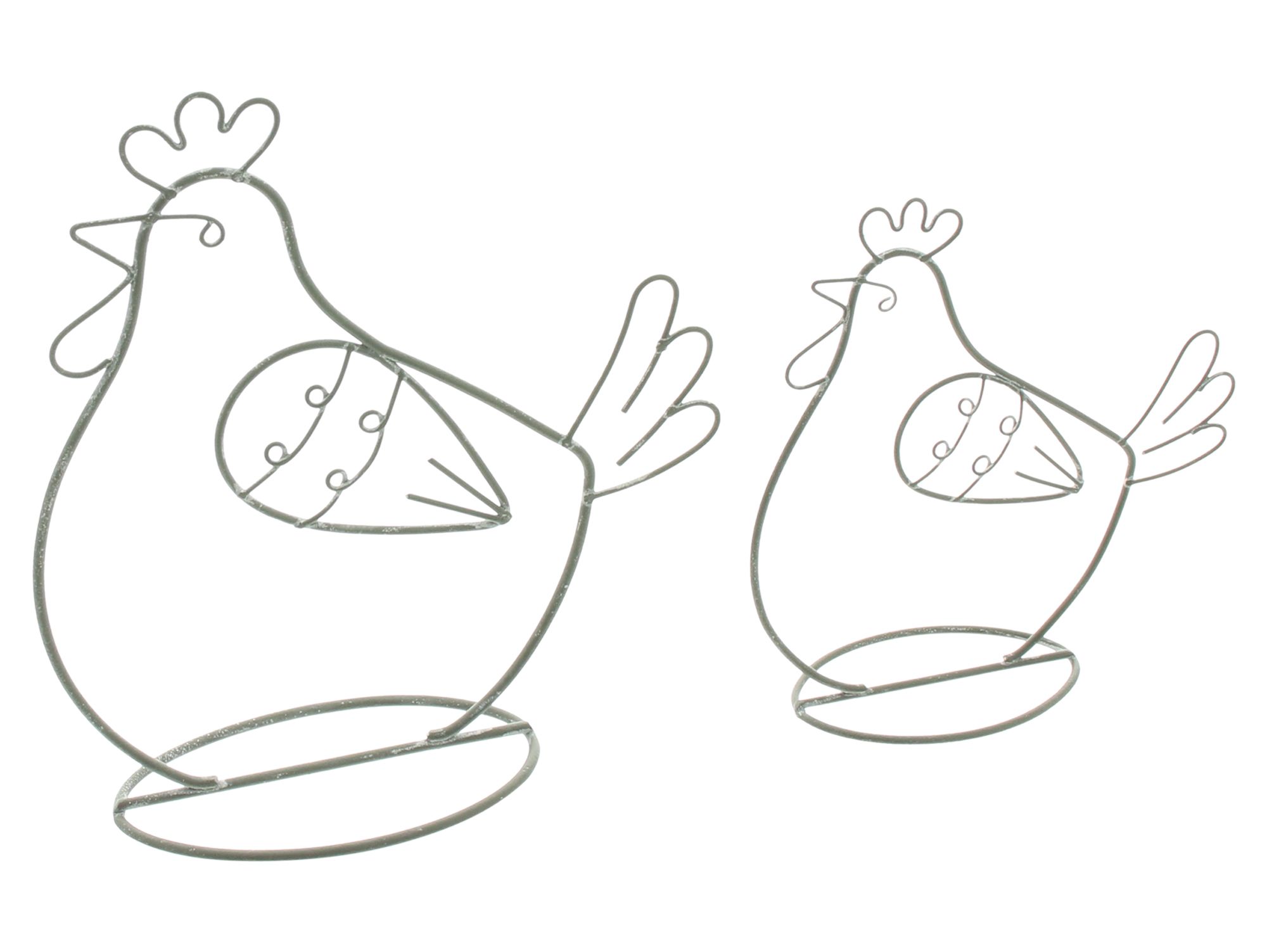 Metalldeko "Huhn", 2er Set im Frank Flechtwaren Online Shop für Ostern kaufen Metalldeko "Huhn", 2er Set im Frank Flechtwaren Online Shop für Ostern kaufen