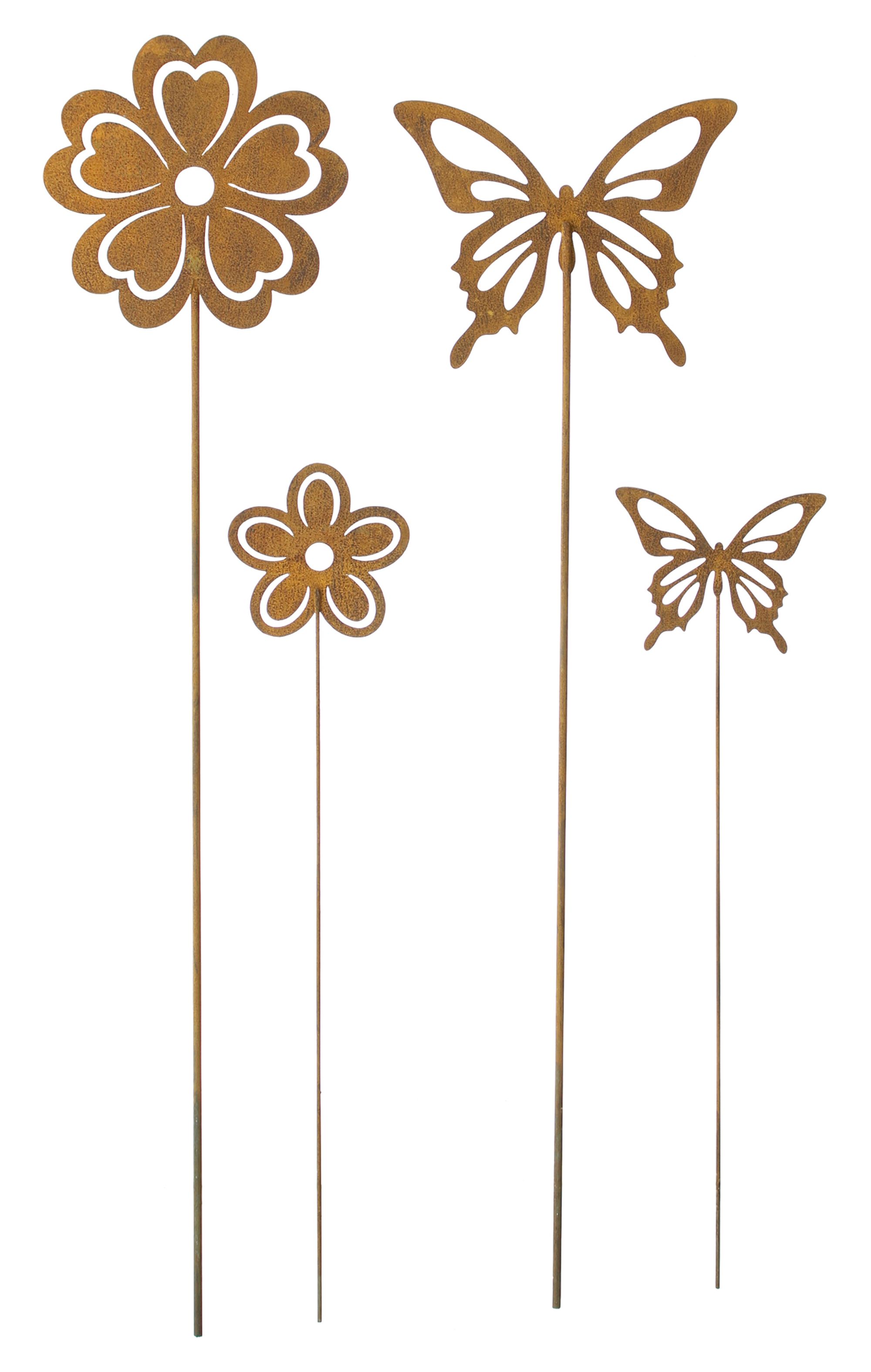 Stecker "Blume & Schmetterling", 4er Set im Frank Flechtwaren Online Shop für Ostern kaufen Stecker "Blume & Schmetterling", 4er Set im Frank Flechtwaren Online Shop für Ostern kaufen