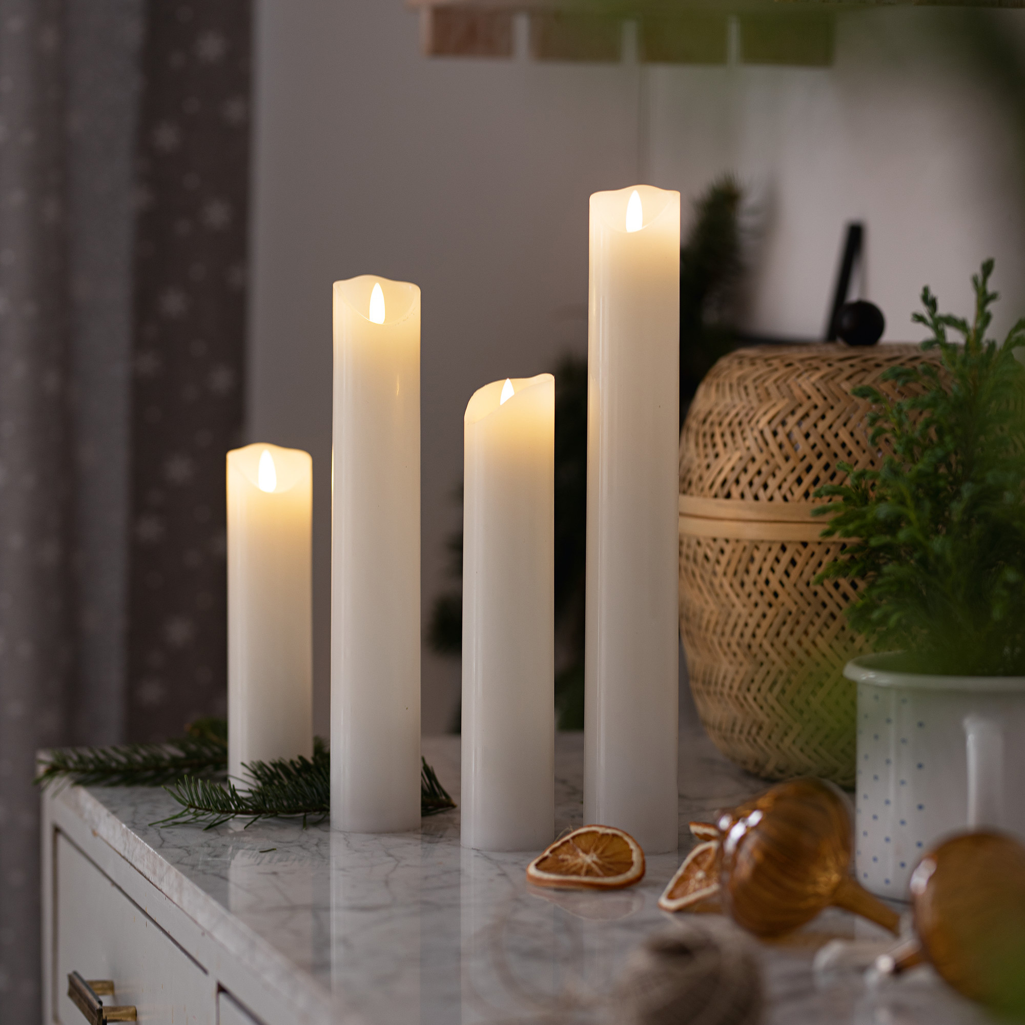 LED-Kerze "Elegance", 4er Set  im Frank Flechtwaren Online Shop kaufen