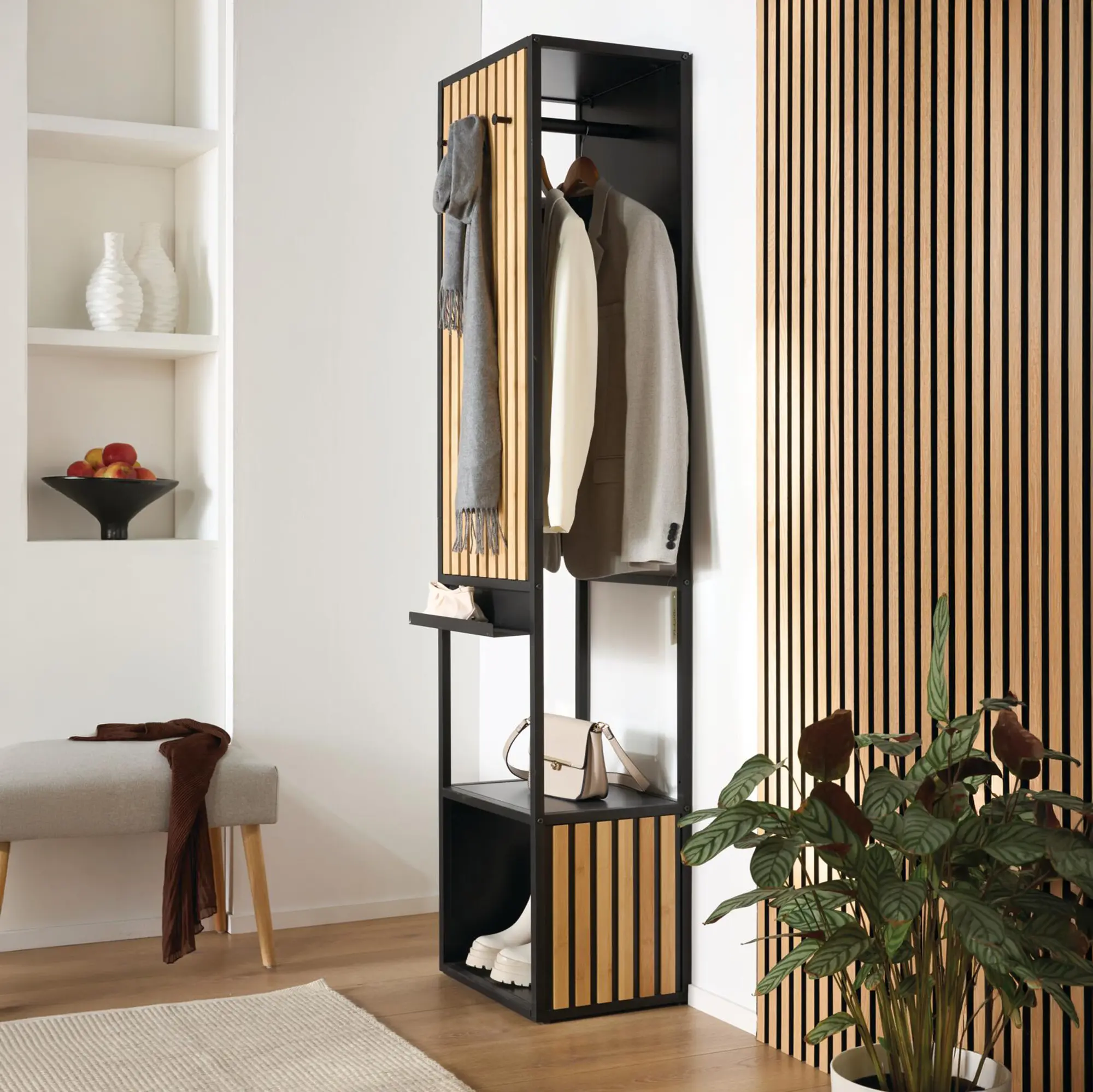 Garderobe "Paneele"  im Frank Flechtwaren Online Shop kaufen