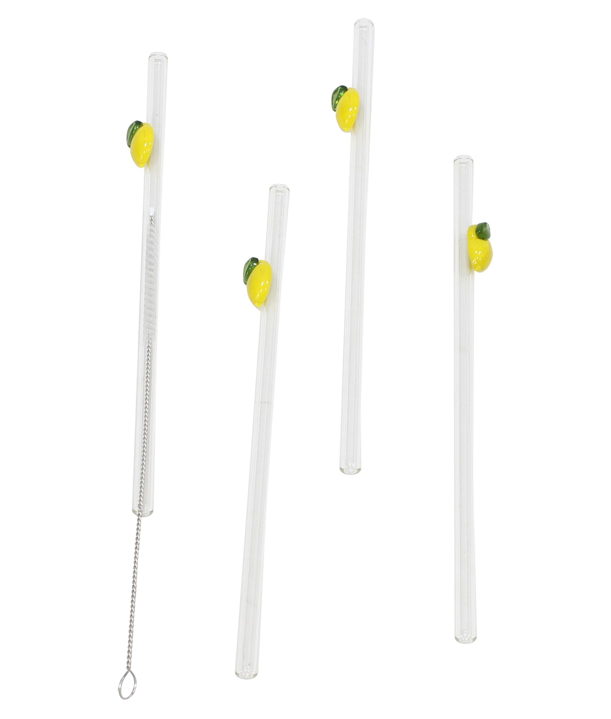 Strohhalm "Zitrone", 4er Set  im Frank Flechtwaren Online Shop für Küche kaufen
