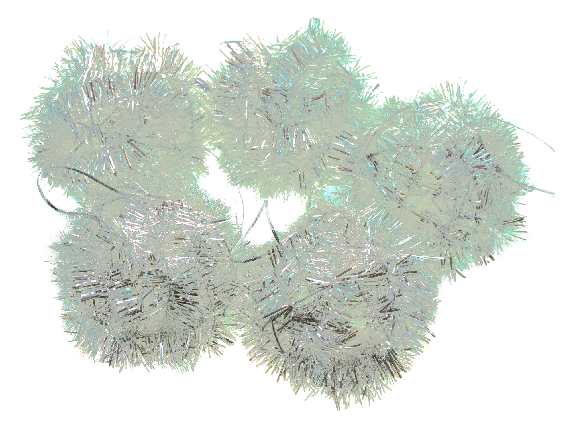 Kugel "Silberglimmer", 5er Set  im Frank Flechtwaren Online Shop für Baumschmuck kaufen