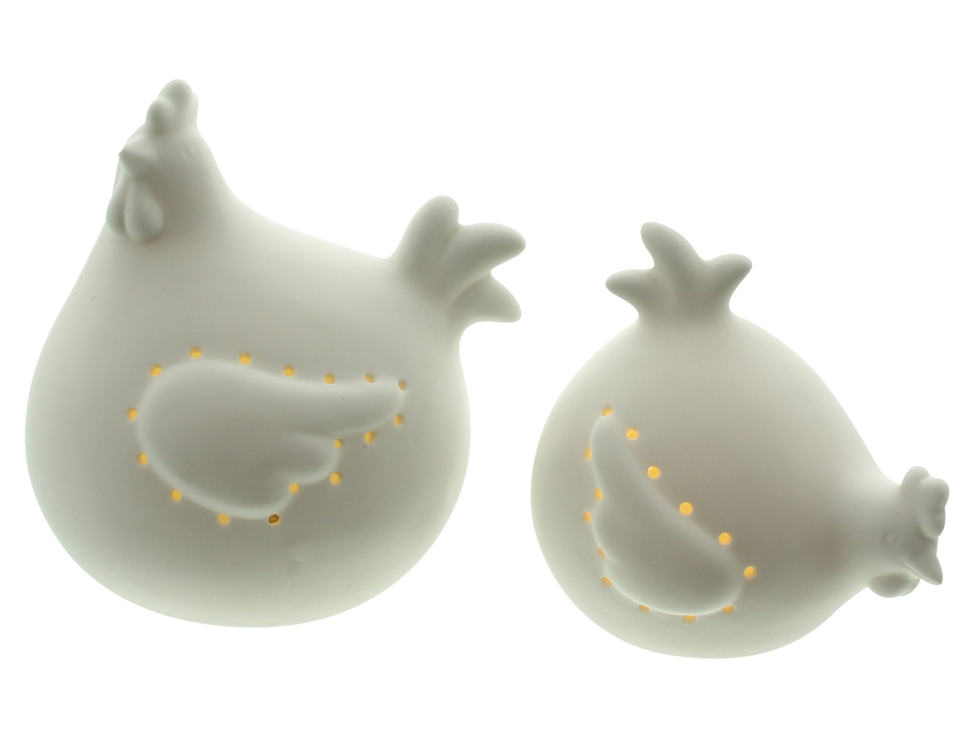 LED-Huhn "White", 2er Set im Frank Flechtwaren Online Shop für Ostern kaufen LED-Huhn "White", 2er Set im Frank Flechtwaren Online Shop für Ostern kaufen