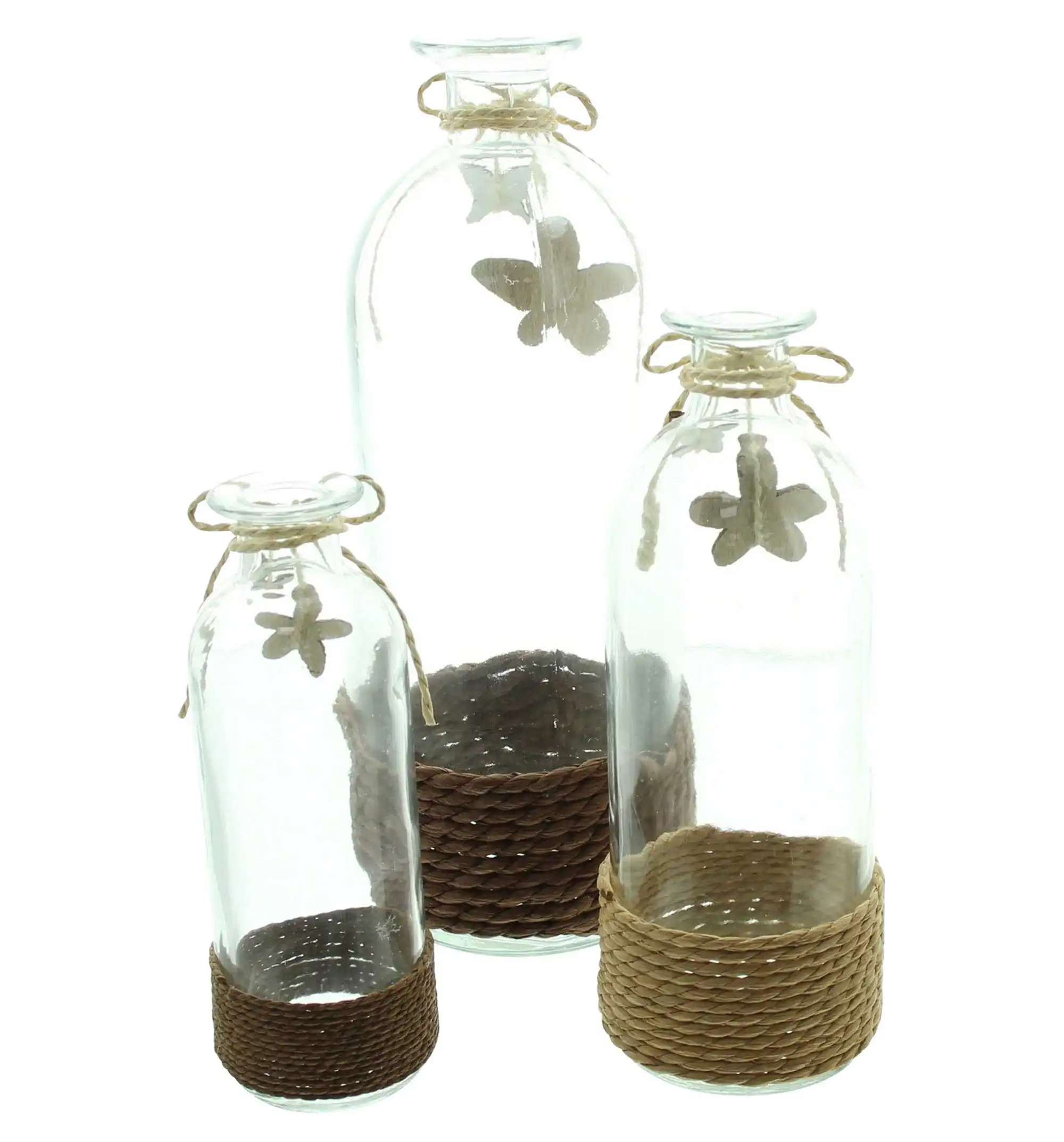Dekovase "Blume & Schmetterling", 3er Set im Frank Flechtwaren Online Shop für Ostern kaufen Dekovase "Blume & Schmetterling", 3er Set im Frank Flechtwaren Online Shop für Ostern kaufen