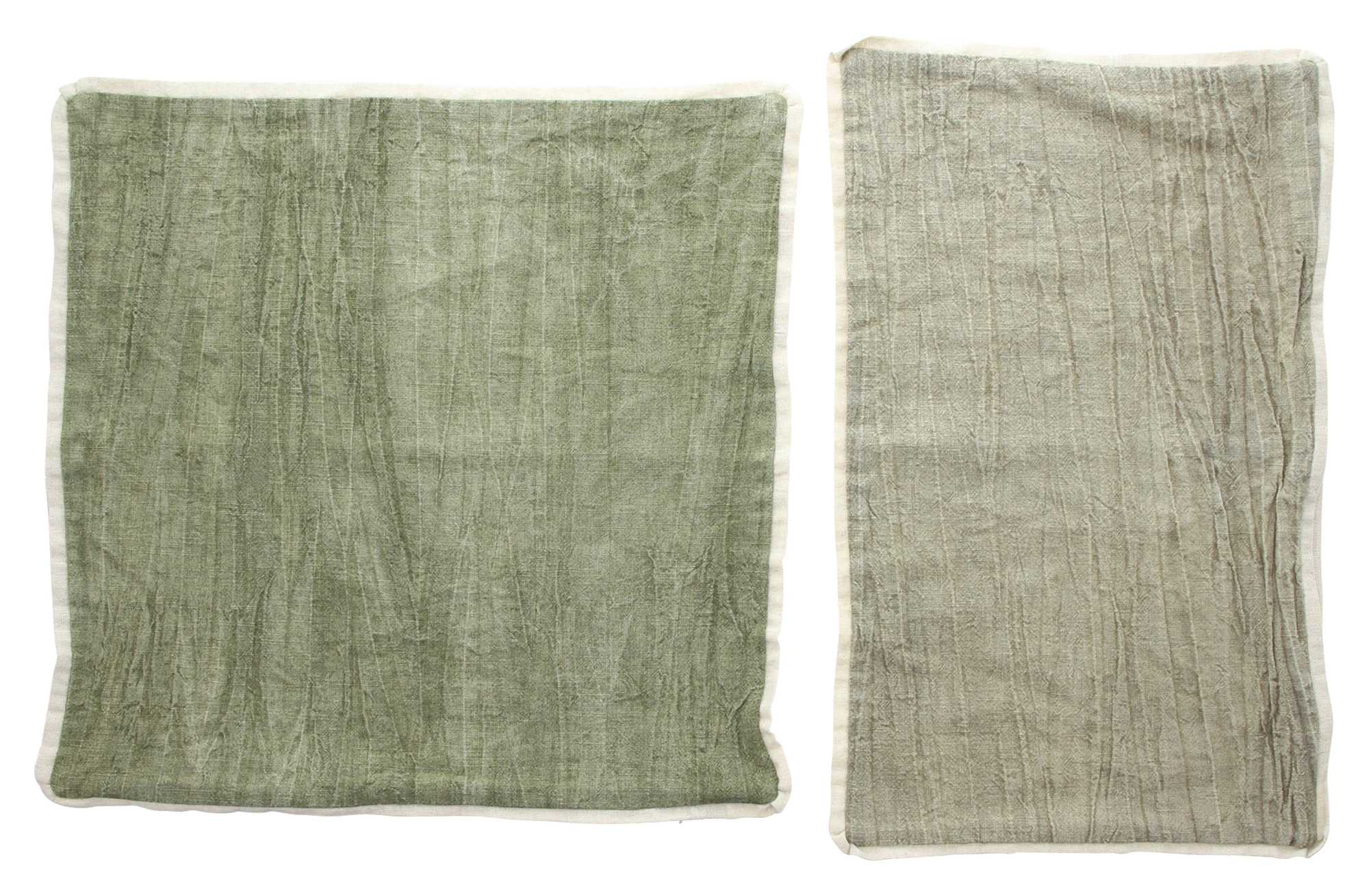 Kissenhülle "Grün & Grau", 2er Set im Frank Flechtwaren Online Shop für Kissenhüllen kaufen Kissenhülle "Grün & Grau", 2er Set im Frank Flechtwaren Online Shop für Kissenhüllen kaufen