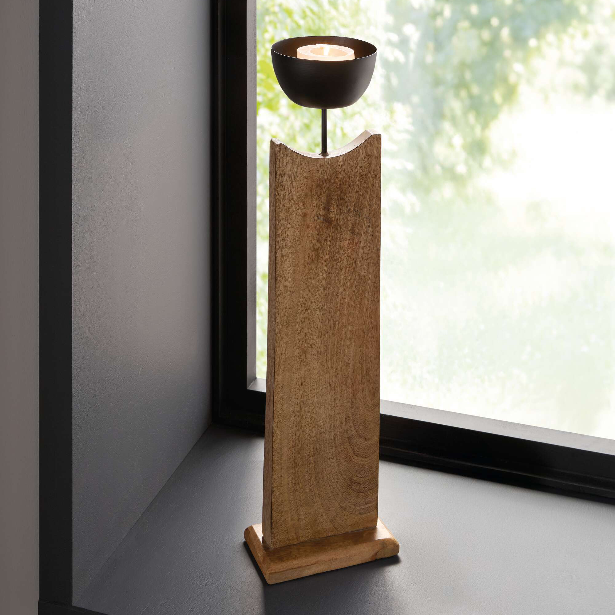 Kerzenhalter "Holzsäule"  im Frank Flechtwaren Online Shop kaufen