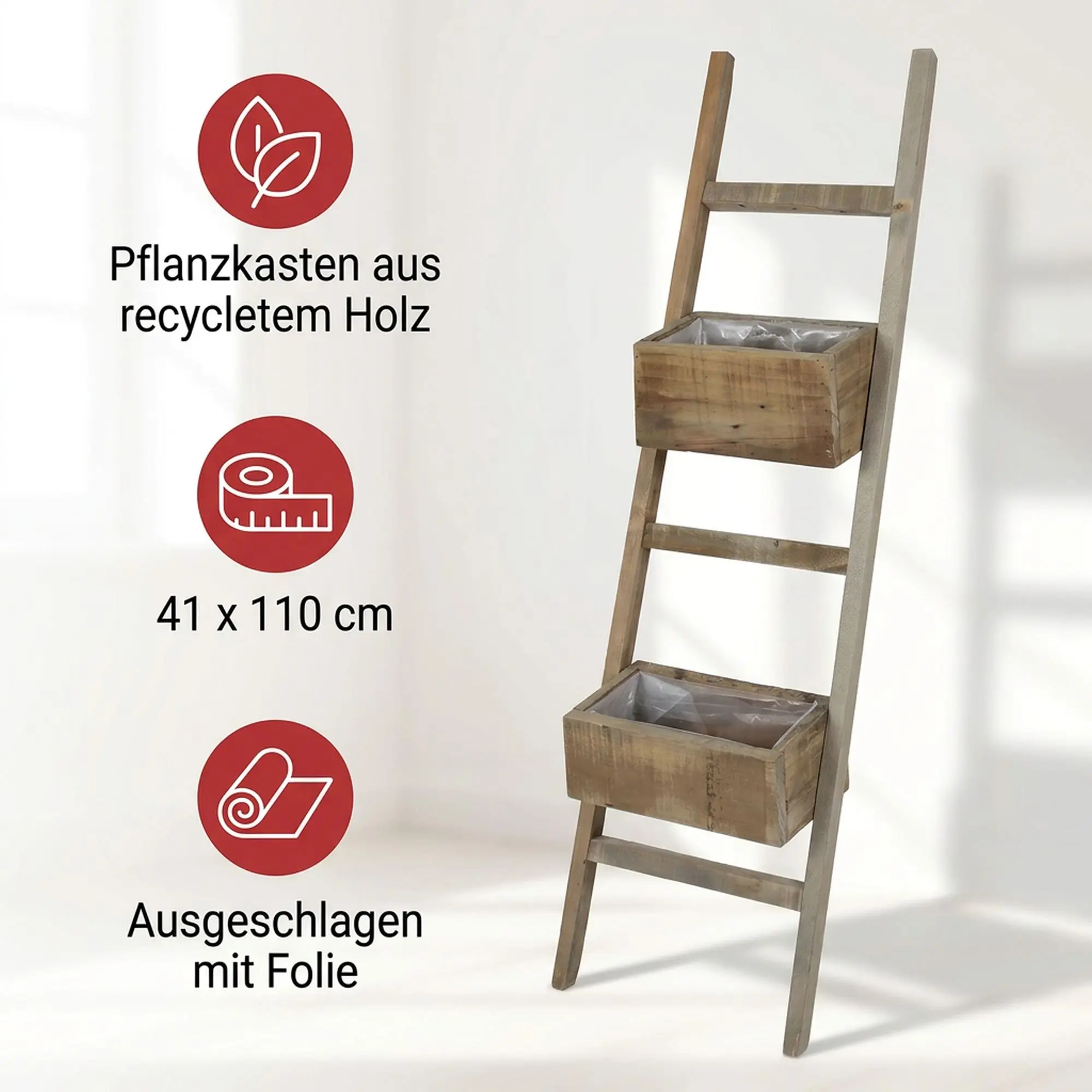 Pflanzleiter "Rustikal"  im Frank Flechtwaren Online Shop für Pflanztöpfe kaufen