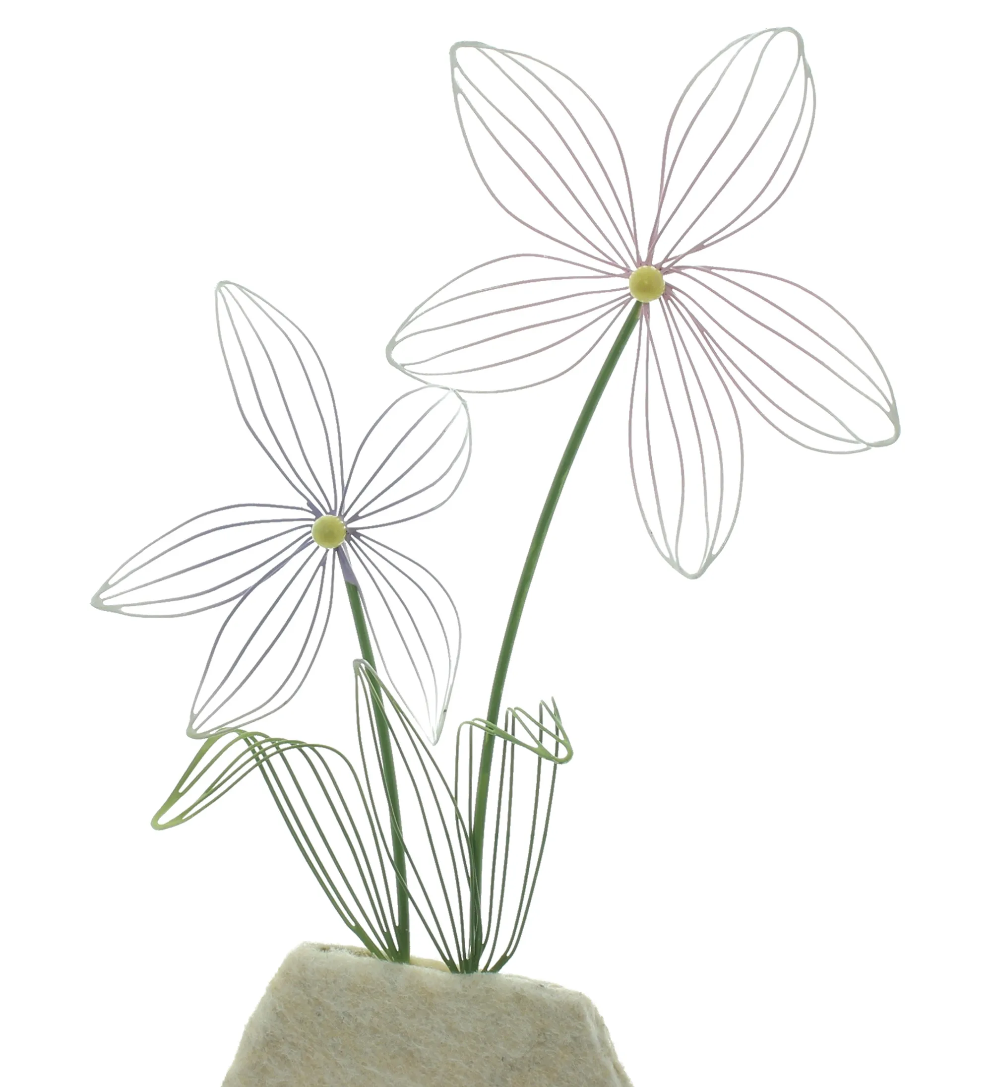 Metalldeko "Vase mit Blumen"  im Frank Flechtwaren Online Shop für Hasen &amp; Co kaufen