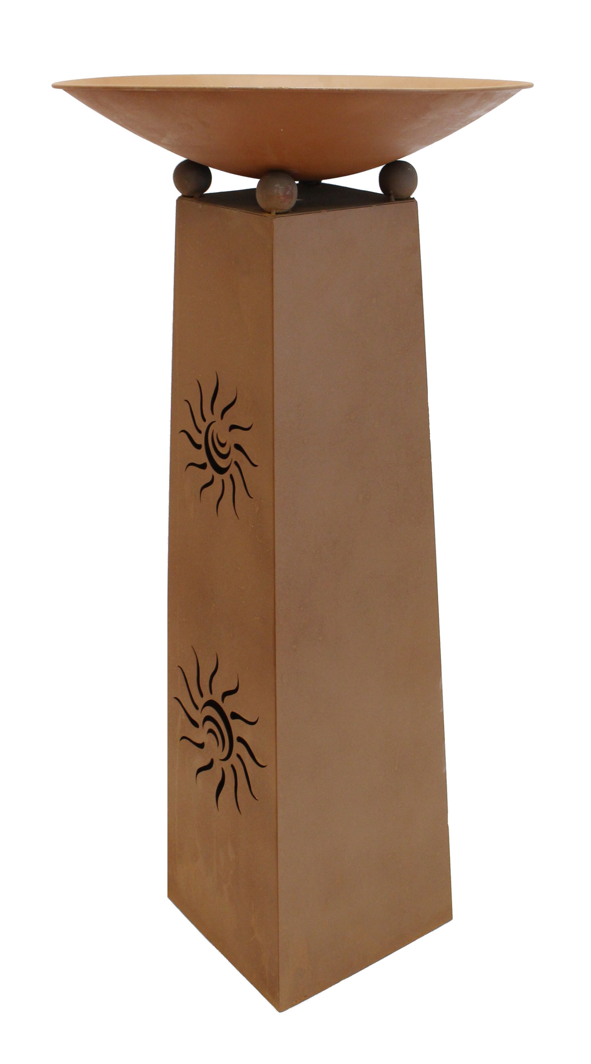 Säule "Sonne", 2tlg. im Frank Flechtwaren Online Shop für Feuerschalen kaufen Säule "Sonne", 2tlg. im Frank Flechtwaren Online Shop für Feuerschalen kaufen