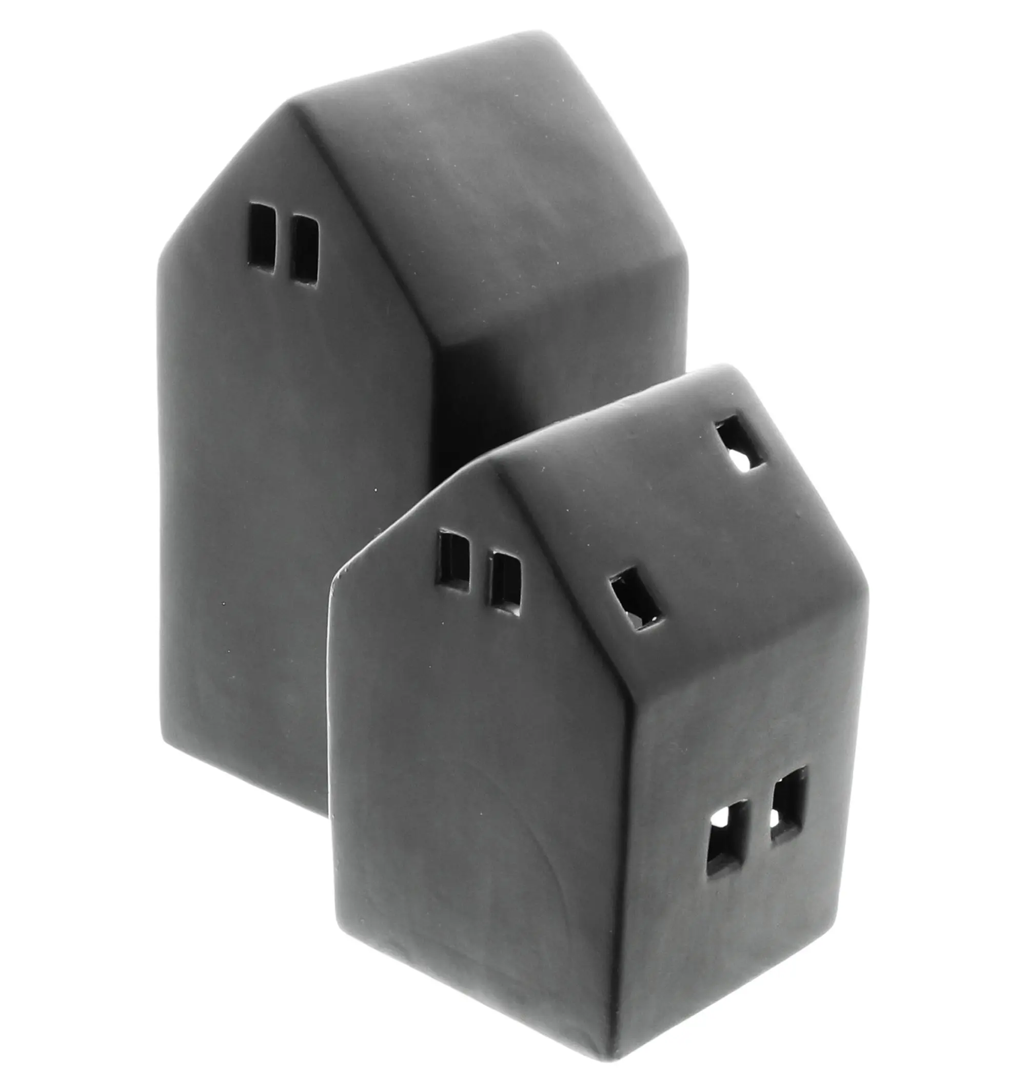 LED-Haus "Black", 2er Set  im Frank Flechtwaren Online Shop für Ostern kaufen