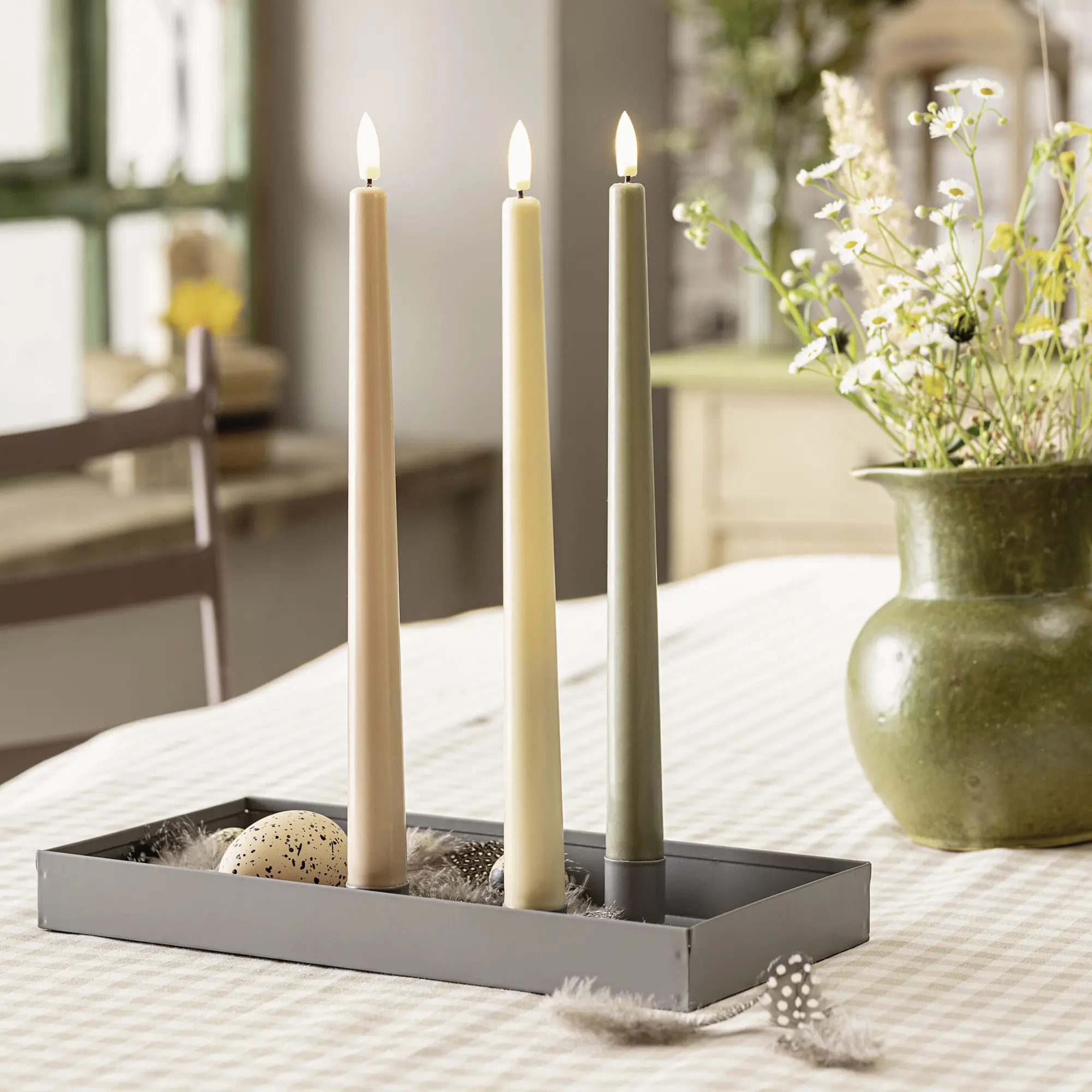 LED-Stabkerze "Harmonie", 3er Set im Frank Flechtwaren Online Shop für Ostern kaufen LED-Stabkerze "Harmonie", 3er Set im Frank Flechtwaren Online Shop für Ostern kaufen