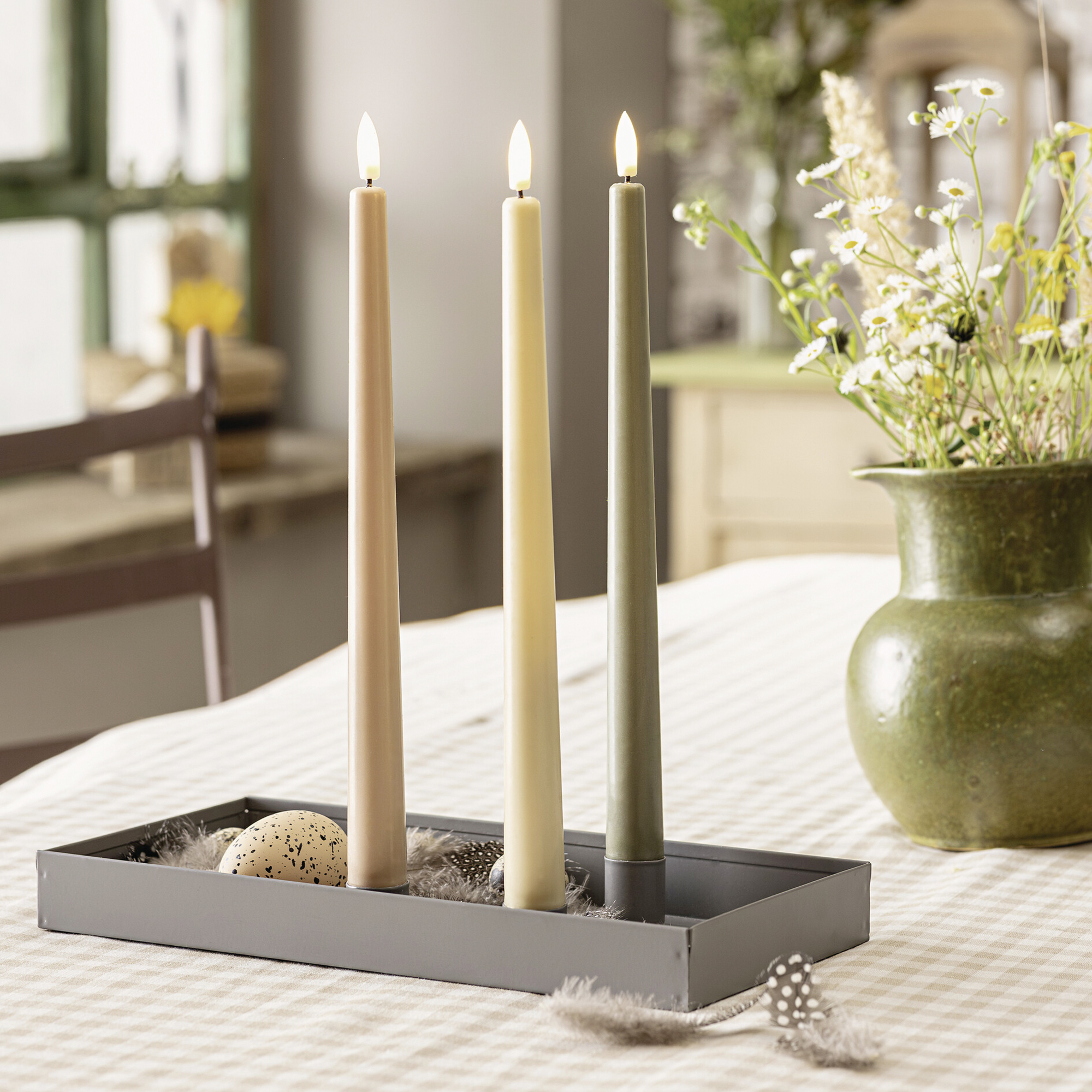 LED-Stabkerze "Harmonie", 3er Set im Frank Flechtwaren Online Shop für Ostern kaufen LED-Stabkerze "Harmonie", 3er Set im Frank Flechtwaren Online Shop für Ostern kaufen