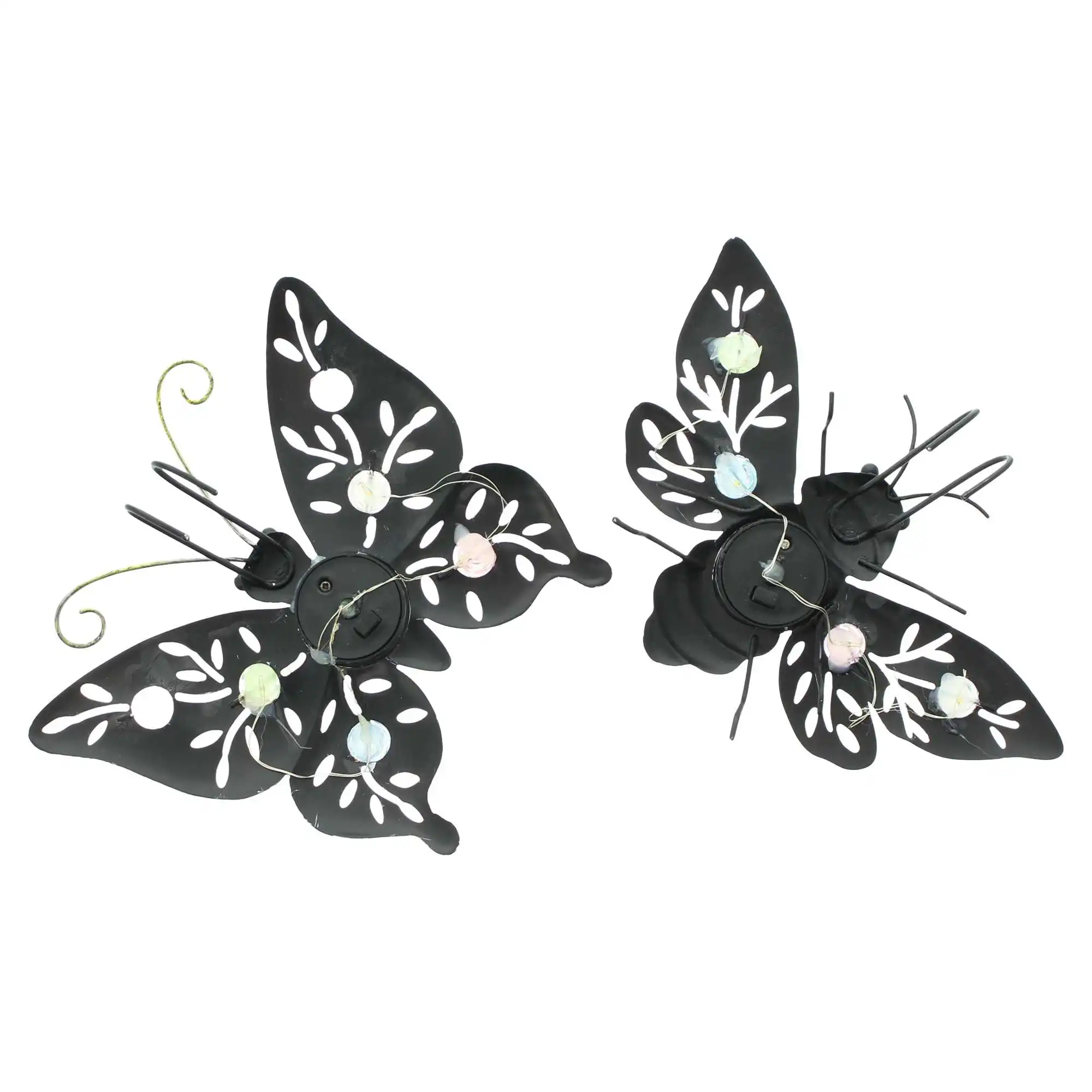 Solar-Deko "Butterfly &amp; Beetle", 2er Set  im Frank Flechtwaren Online Shop für Gartenbeleuchtung kaufen