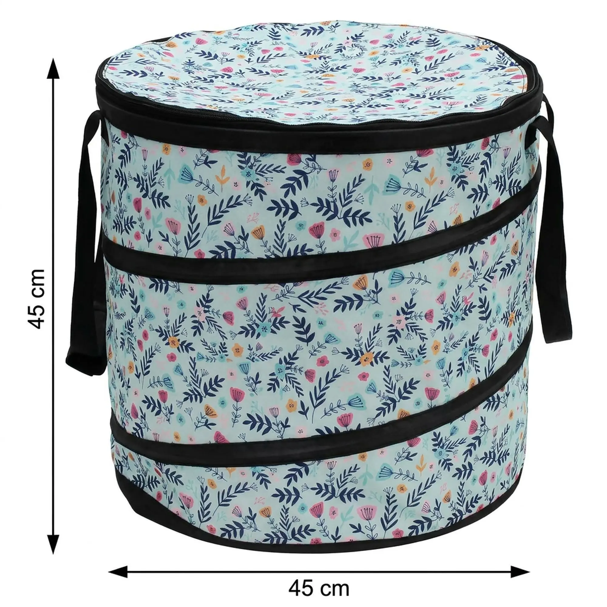 Pop-up-Laubsammler "Floral"  im Frank Flechtwaren Online Shop für Ab ins Beet kaufen