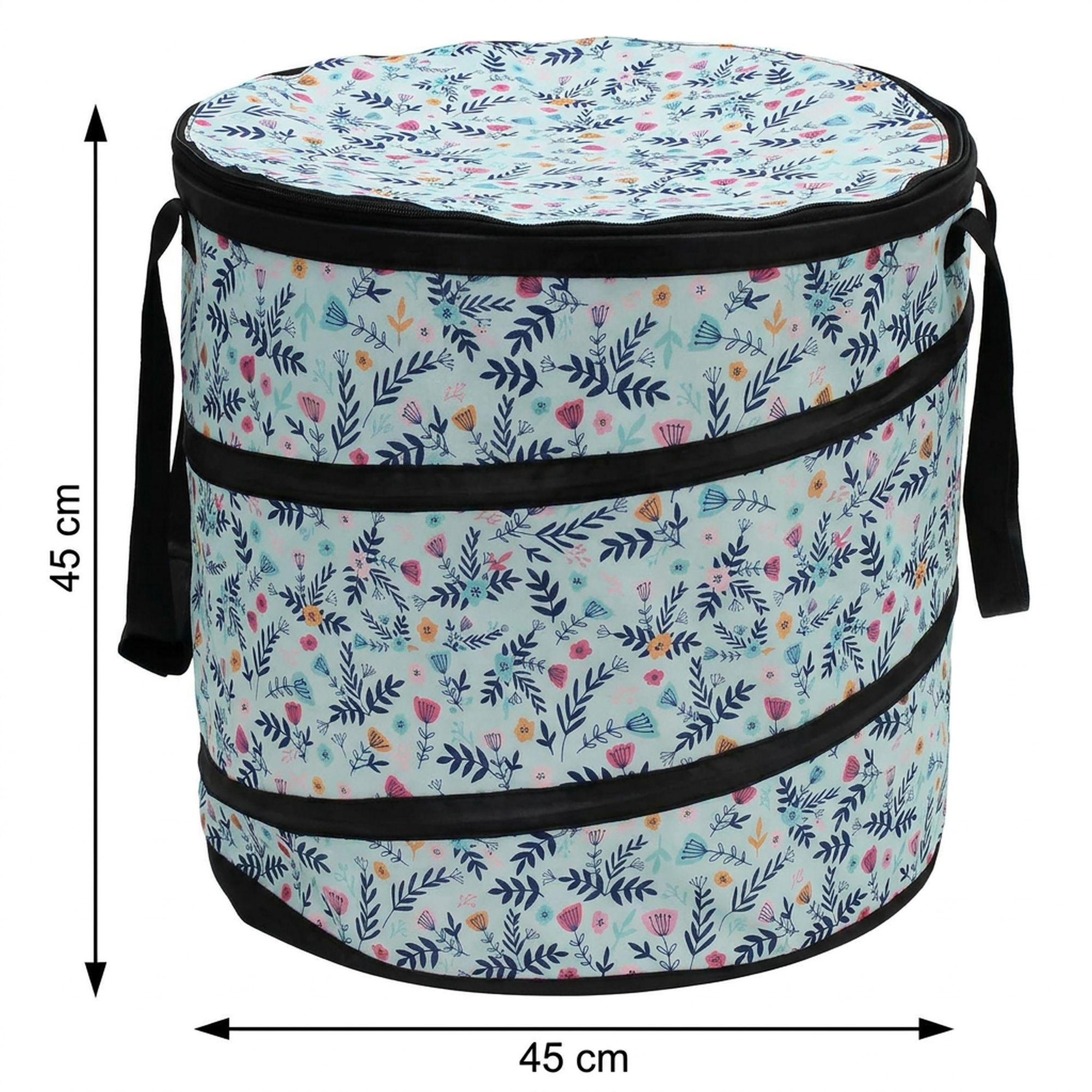 Pop-up-Laubsammler "Floral"  im Frank Flechtwaren Online Shop für Ab ins Beet kaufen