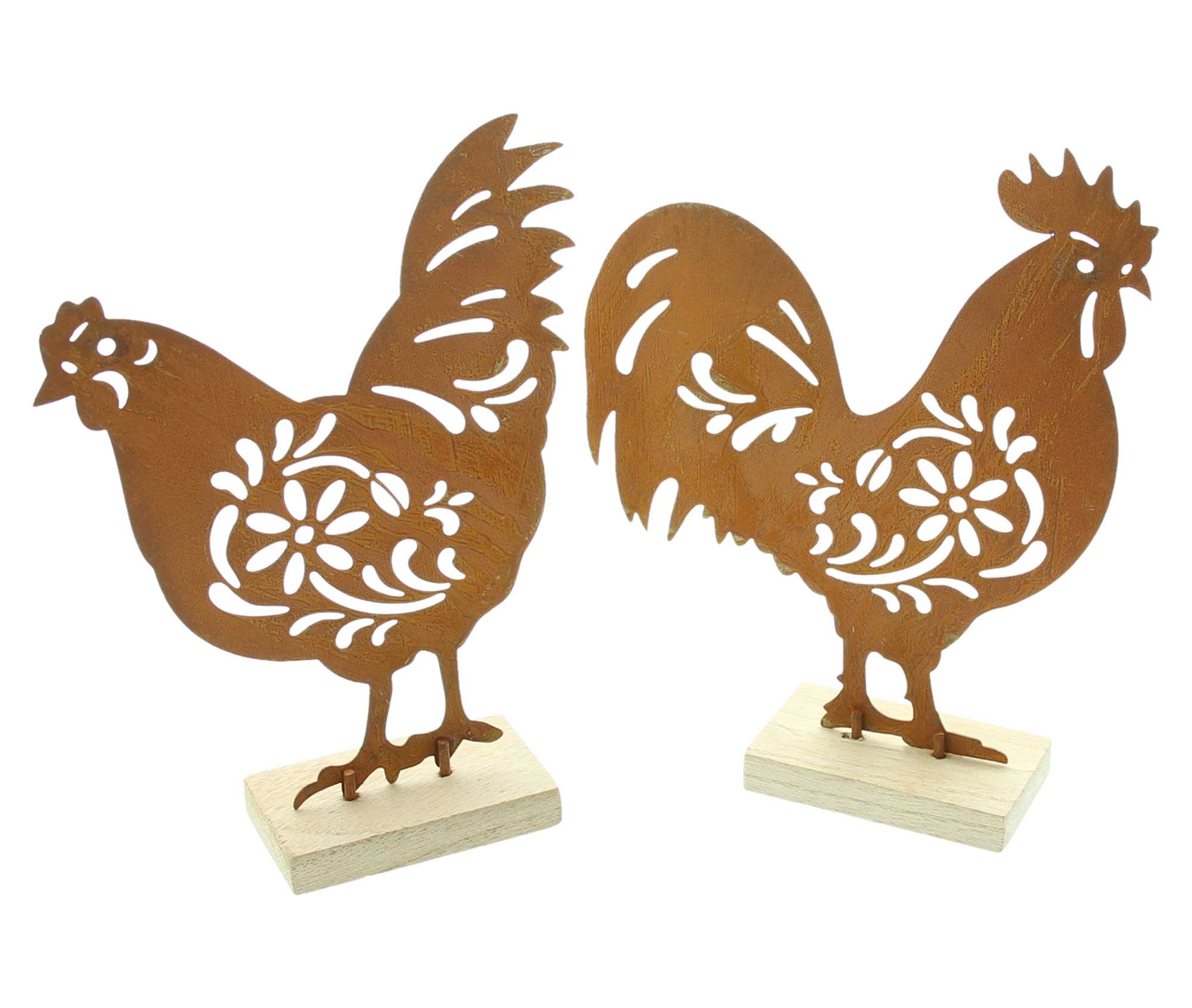 Figur "Huhn & Hahn", 2er Set im Frank Flechtwaren Online Shop für Ostern kaufen Figur "Huhn & Hahn", 2er Set im Frank Flechtwaren Online Shop für Ostern kaufen