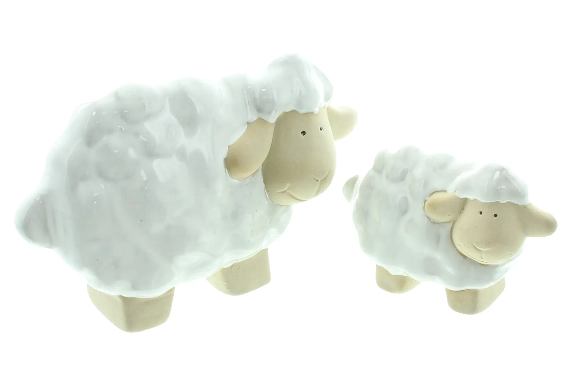 Dekofigur "Schäfchen", 2er Set  im Frank Flechtwaren Online Shop für Dekofiguren kaufen