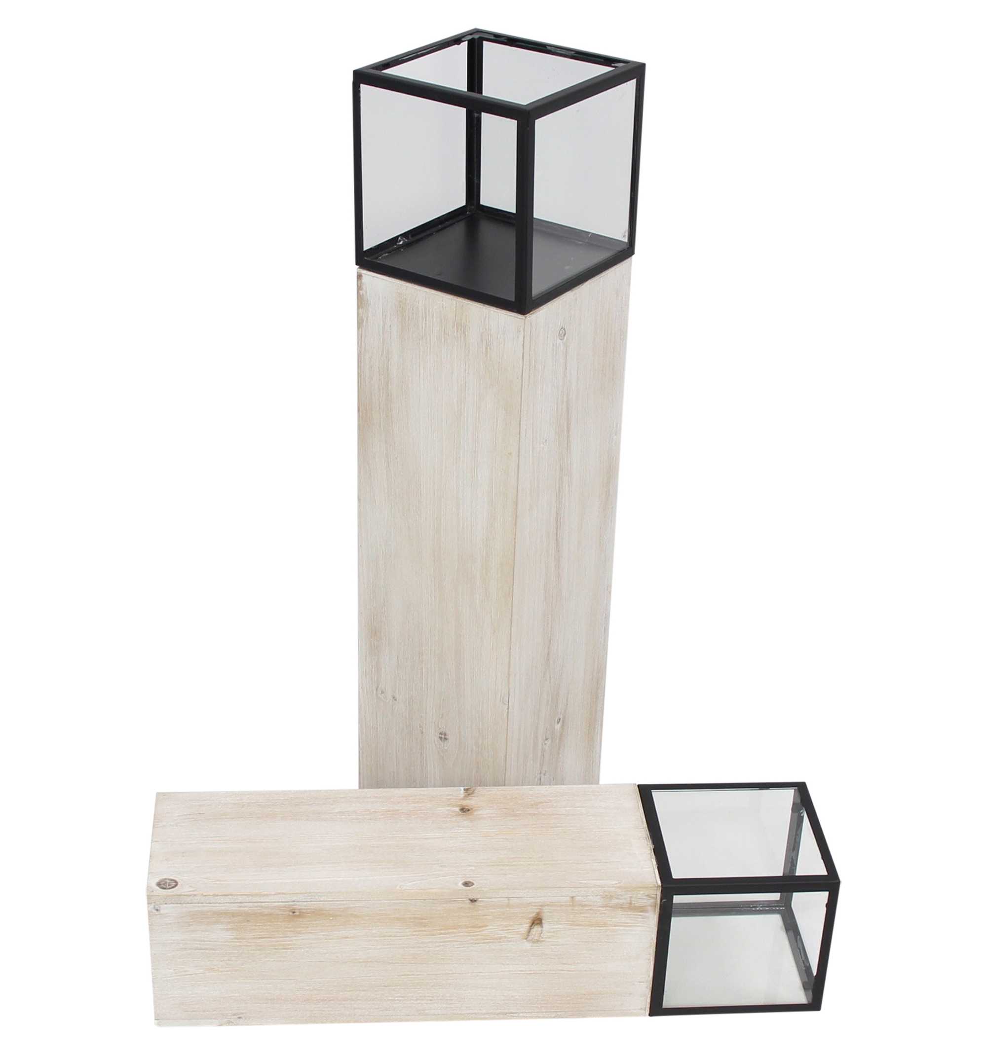 Windlichtsäule "Modern", 2er Set im Frank Flechtwaren Online Shop für Windlichter kaufen Windlichtsäule "Modern", 2er Set im Frank Flechtwaren Online Shop für Windlichter kaufen