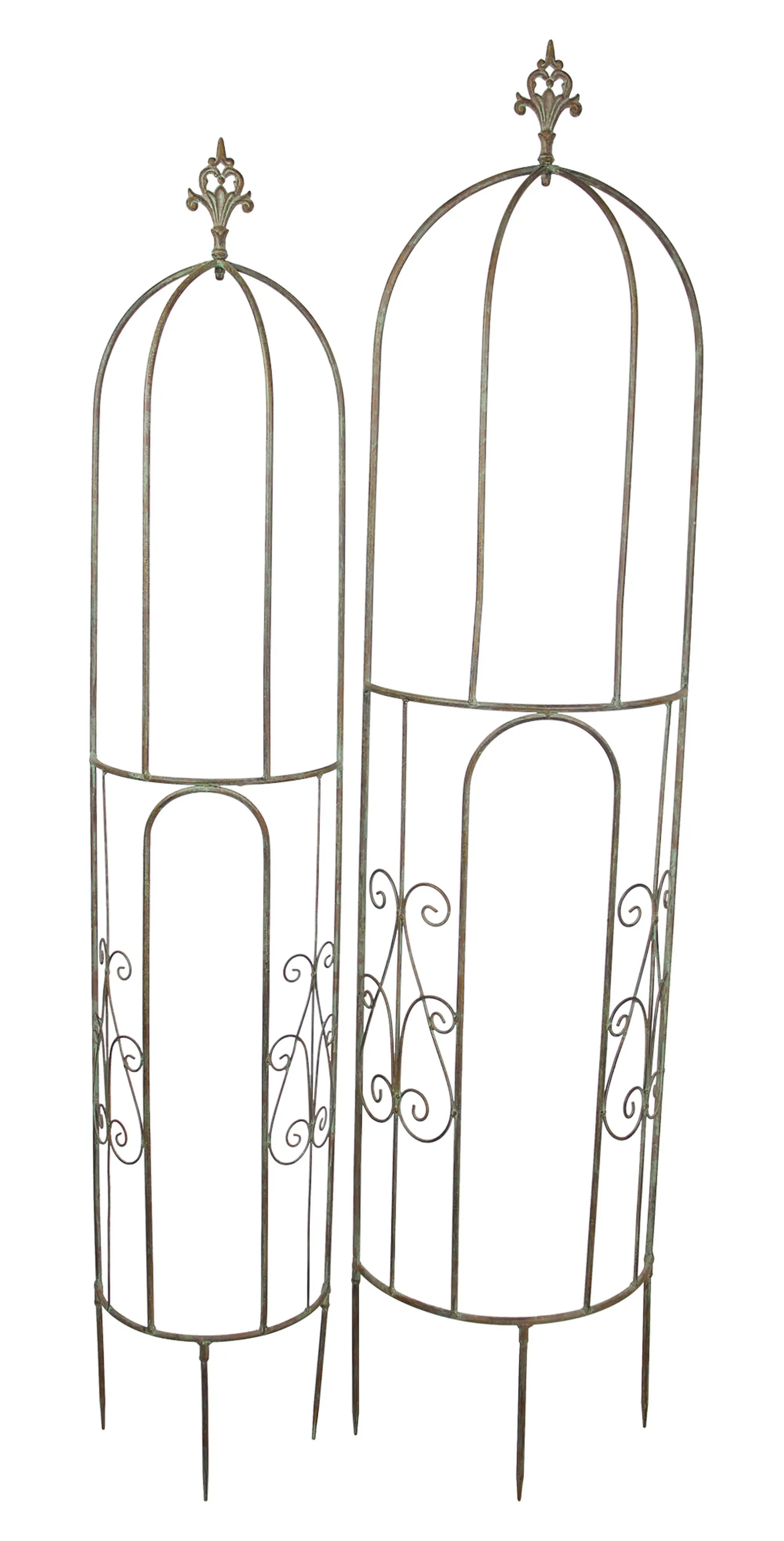 Rankturm "Lilie", 2er Set, halbrund im Frank Flechtwaren Online Shop für Gartenstecker kaufen Rankturm "Lilie", 2er Set, halbrund im Frank Flechtwaren Online Shop für Gartenstecker kaufen