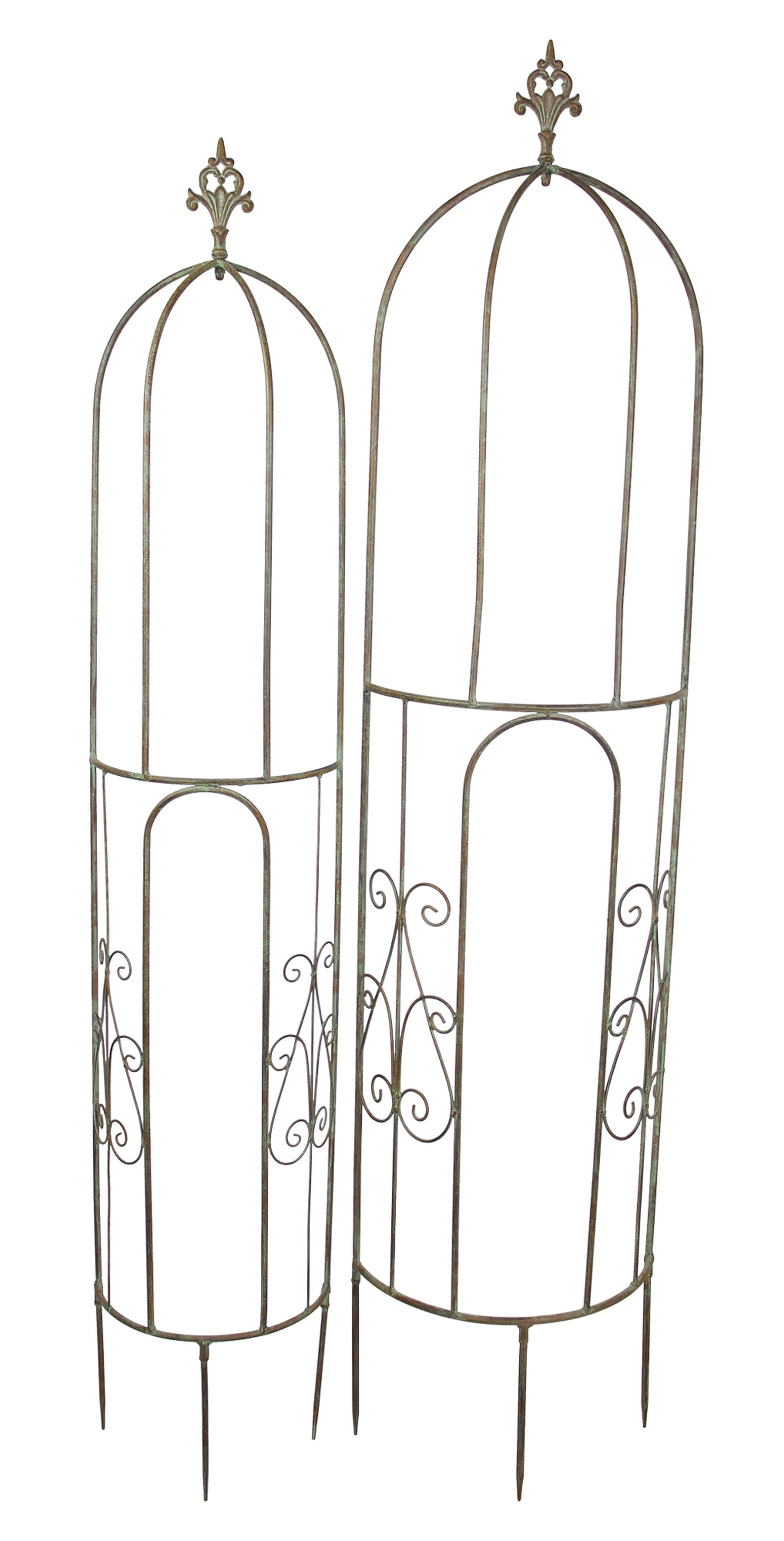 Rankturm "Lilie", 2er Set, halbrund im Frank Flechtwaren Online Shop für Gartenstecker kaufen Rankturm "Lilie", 2er Set, halbrund im Frank Flechtwaren Online Shop für Gartenstecker kaufen