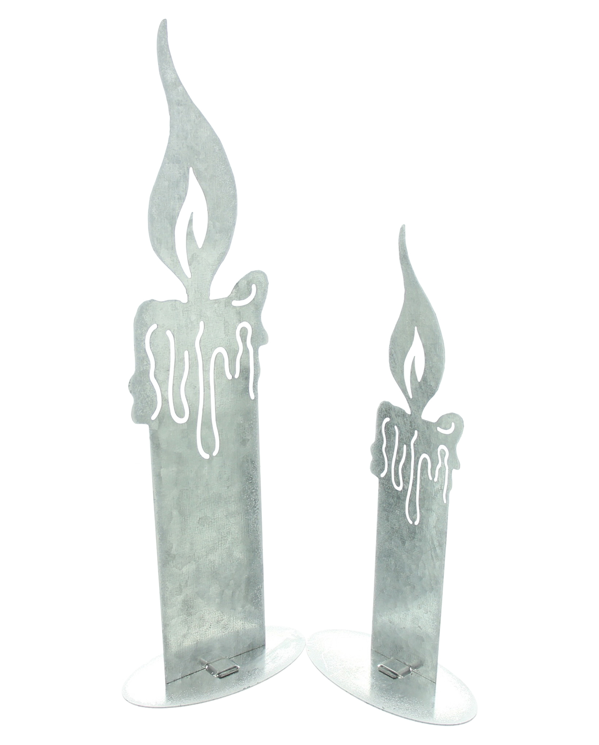 Kerze "Silber", 2er Set  im Frank Flechtwaren Online Shop für Weihnachten kaufen