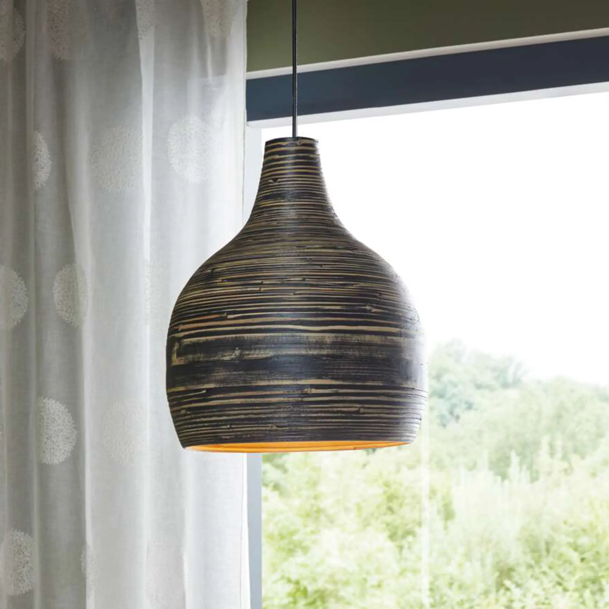 Pendelleuchte "Black Bamboo"  im Frank Flechtwaren Online Shop kaufen