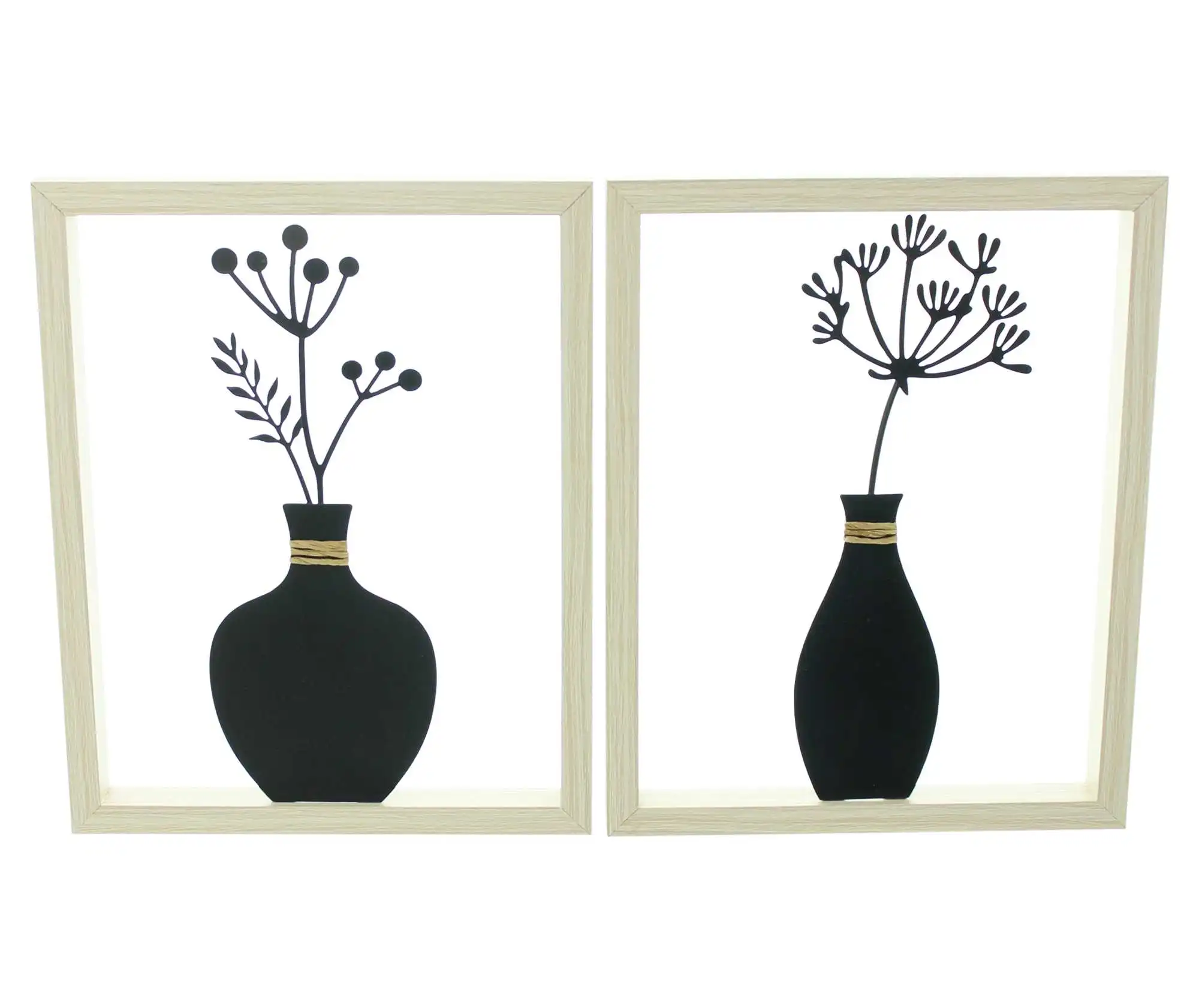 Wanddeko "Vase", 2er Set  im Frank Flechtwaren Online Shop kaufen