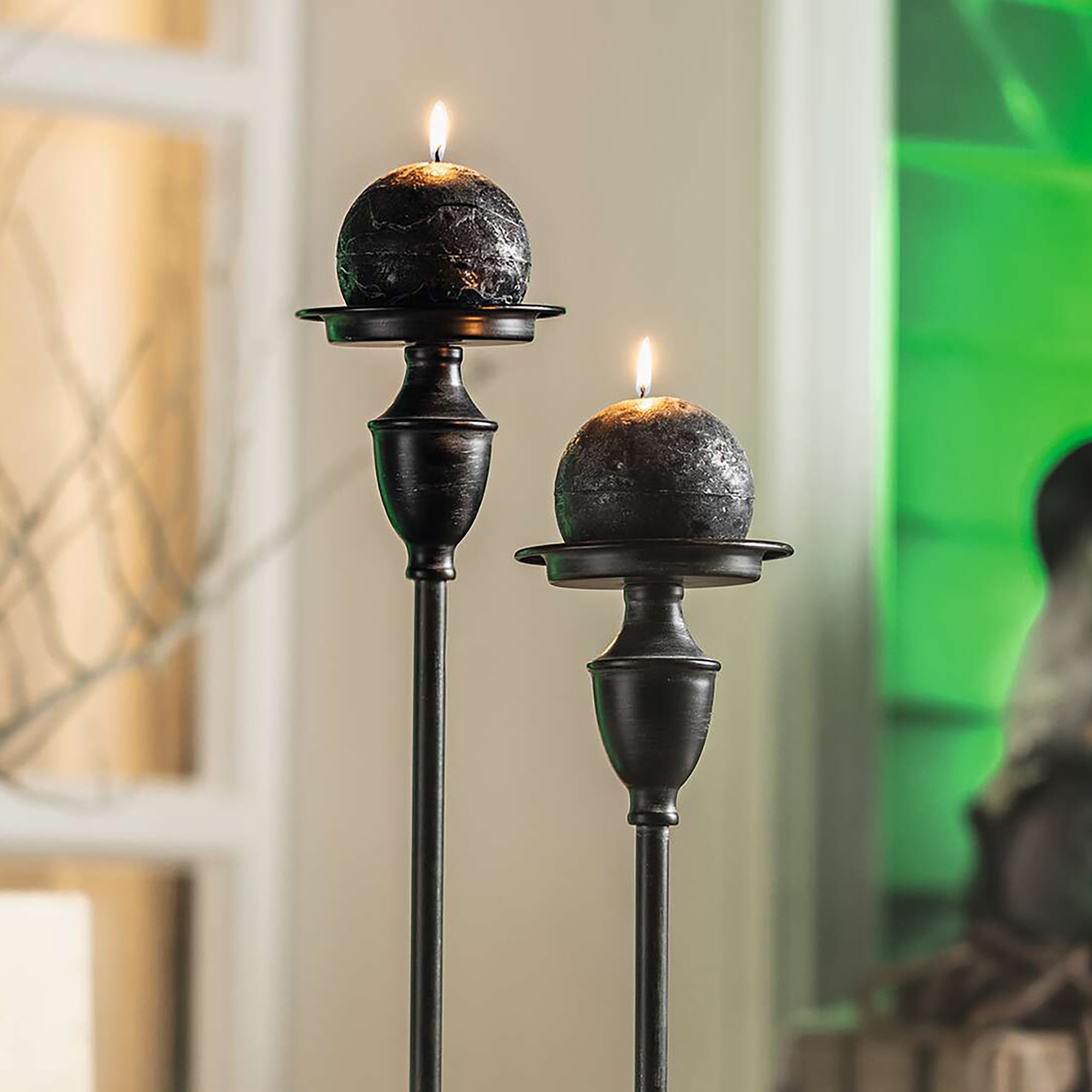 Kugelkerze "Black", 4er Set  im Frank Flechtwaren Online Shop kaufen