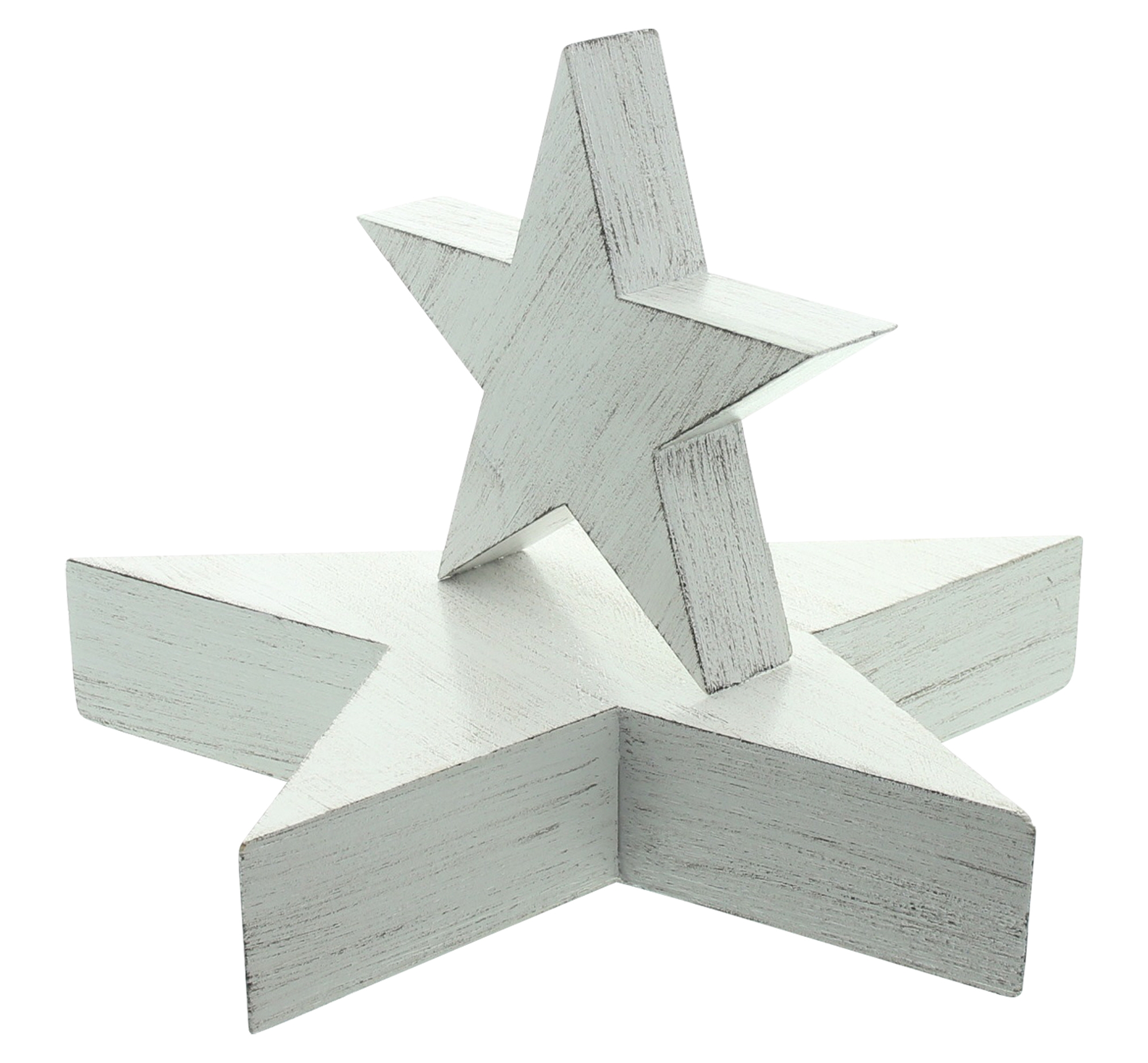 Stern "Whitewashed", 2er Set  im Frank Flechtwaren Online Shop für Weihnachten kaufen