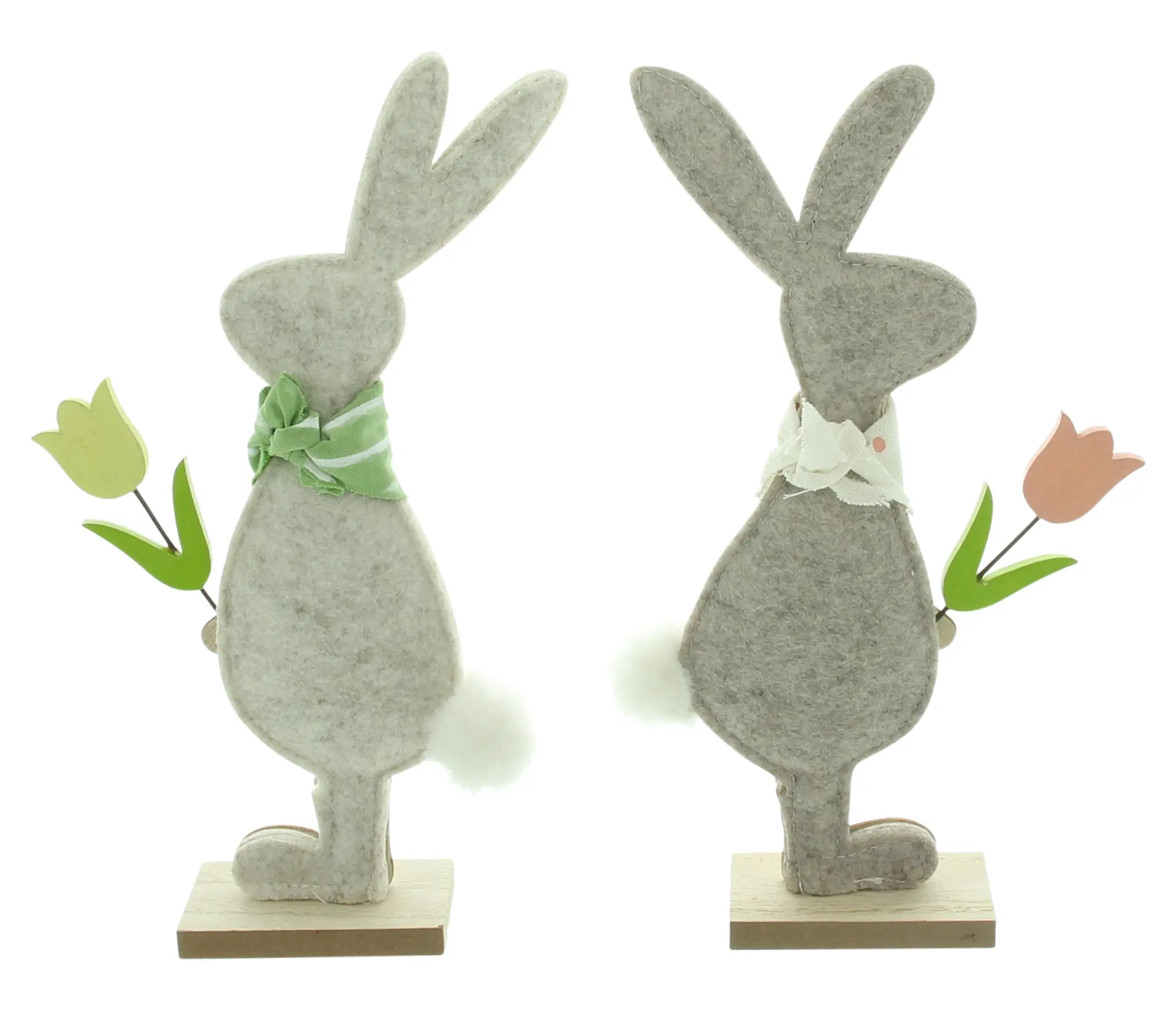 Hase "Blumenpaar", 2er Set  im Frank Flechtwaren Online Shop für Hasen &amp; Co kaufen
