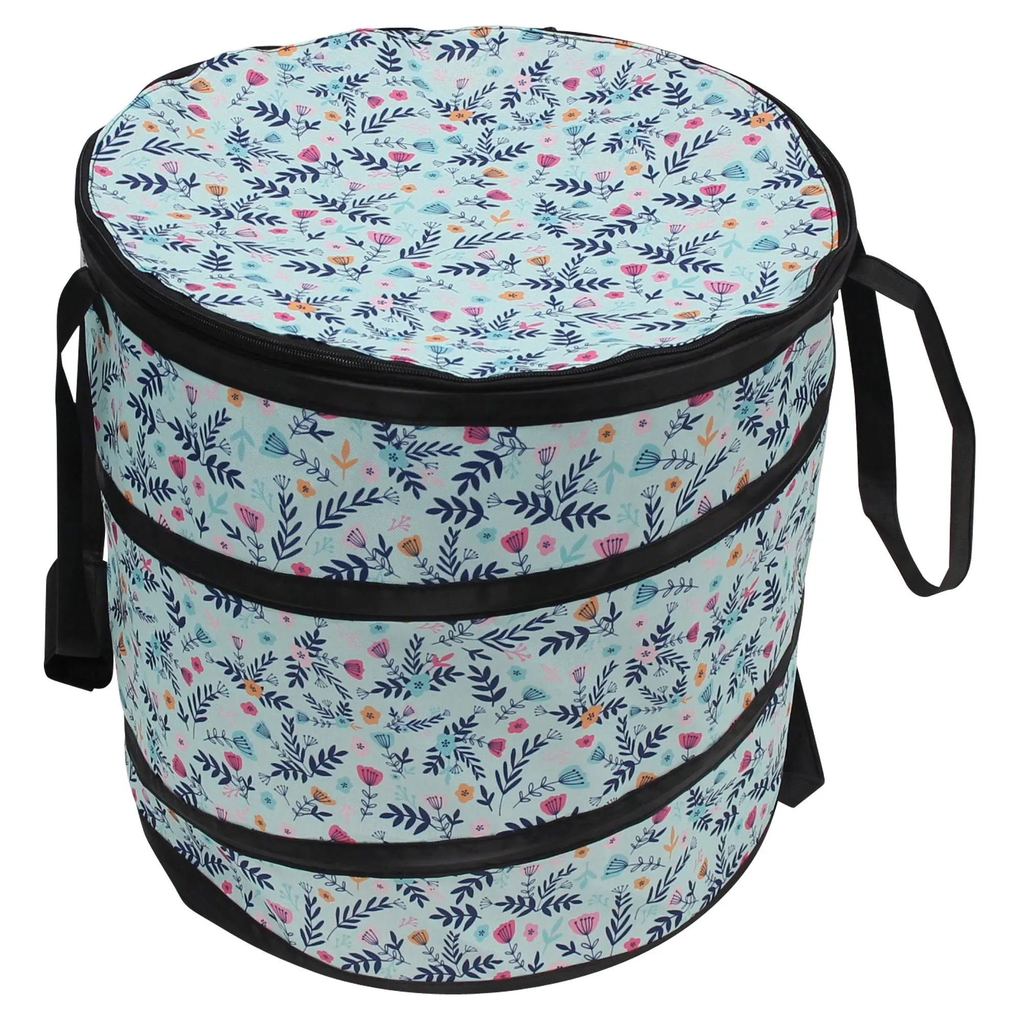 Pop-up-Laubsammler "Floral"  im Frank Flechtwaren Online Shop für Ab ins Beet kaufen