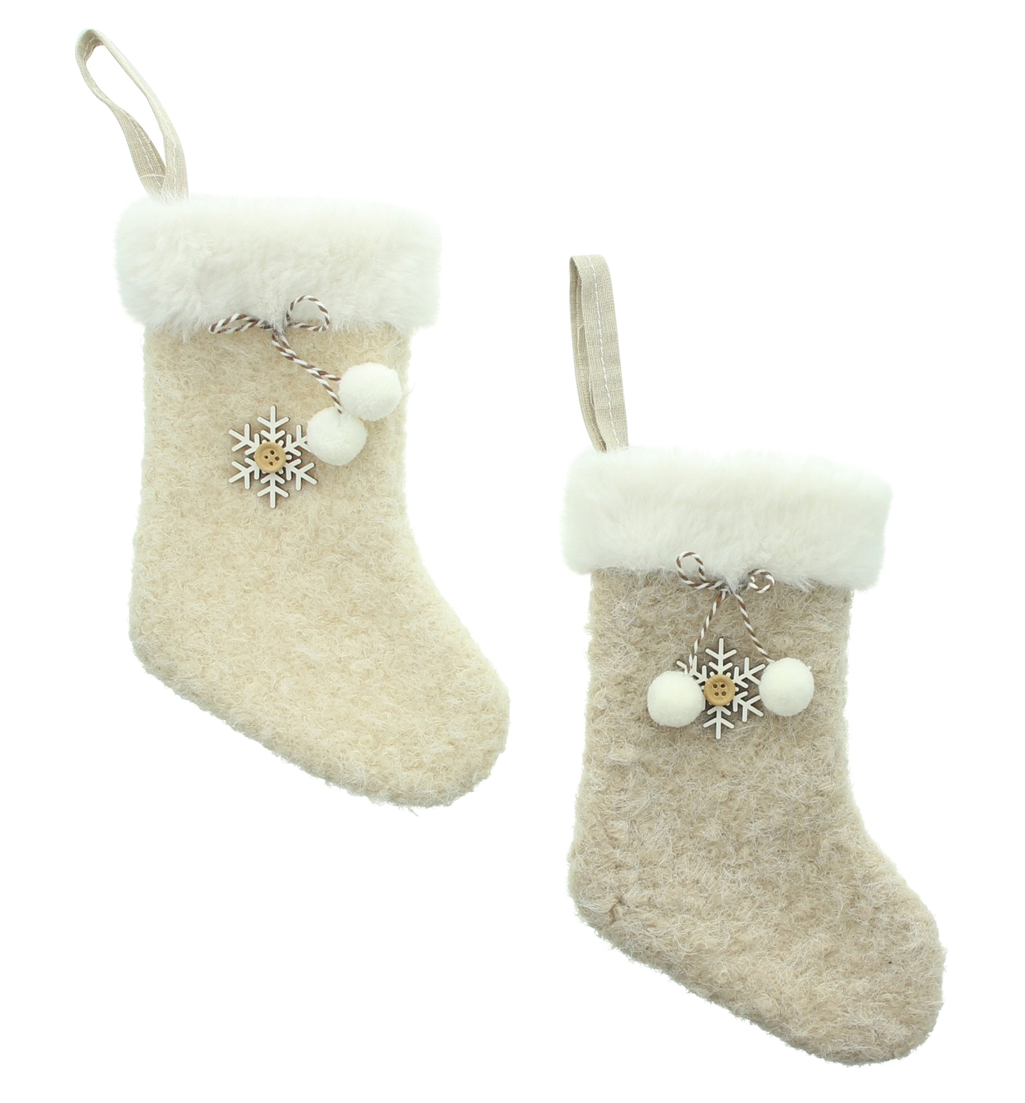 Hänger "Kuschelsocke", 2er Set  im Frank Flechtwaren Online Shop für Baumschmuck kaufen