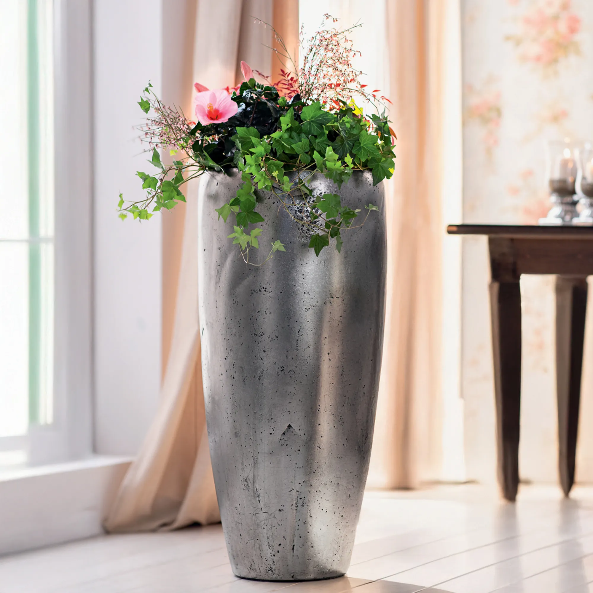 Übertopf "Edeloptik", hoch  im Frank Flechtwaren Online Shop für Übertöpfe kaufen