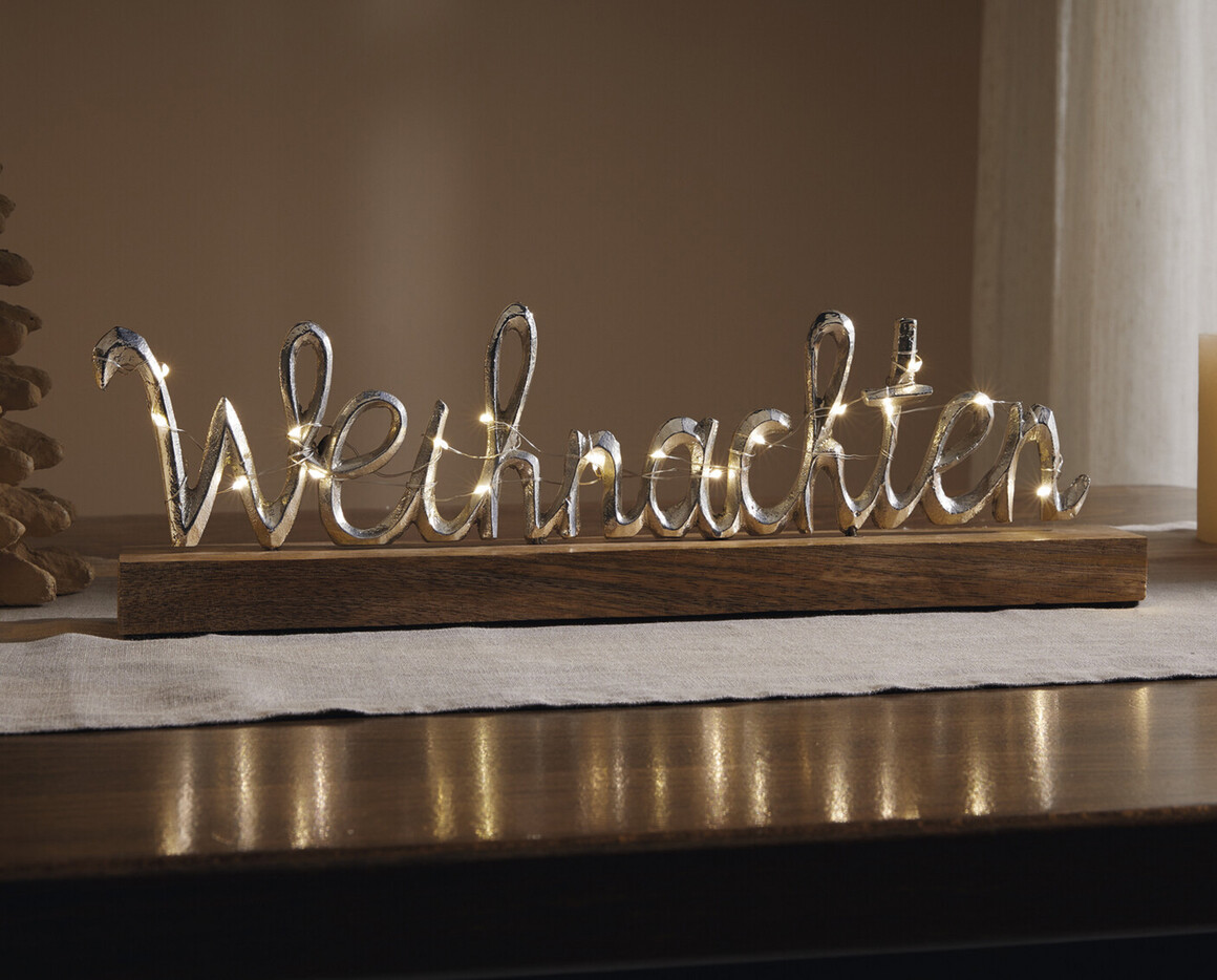 LED-Schriftzug Weihnachten  im Frank Flechtwaren Online Shop