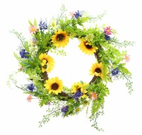 Kranz "Sommerblumen" jetzt für 29.95 Euro kaufen im Frank Flechtwaren und Deko Online Shop