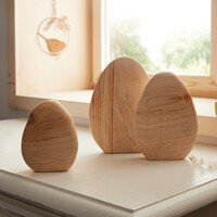 Holz-Ei "Natur", 3er Set jetzt für 6.95 Euro kaufen im Frank Flechtwaren und Deko Online Shop