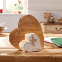 Holzdeko "Herz in Herz" jetzt für 9.95 Euro kaufen im Frank Flechtwaren und Deko Online Shop