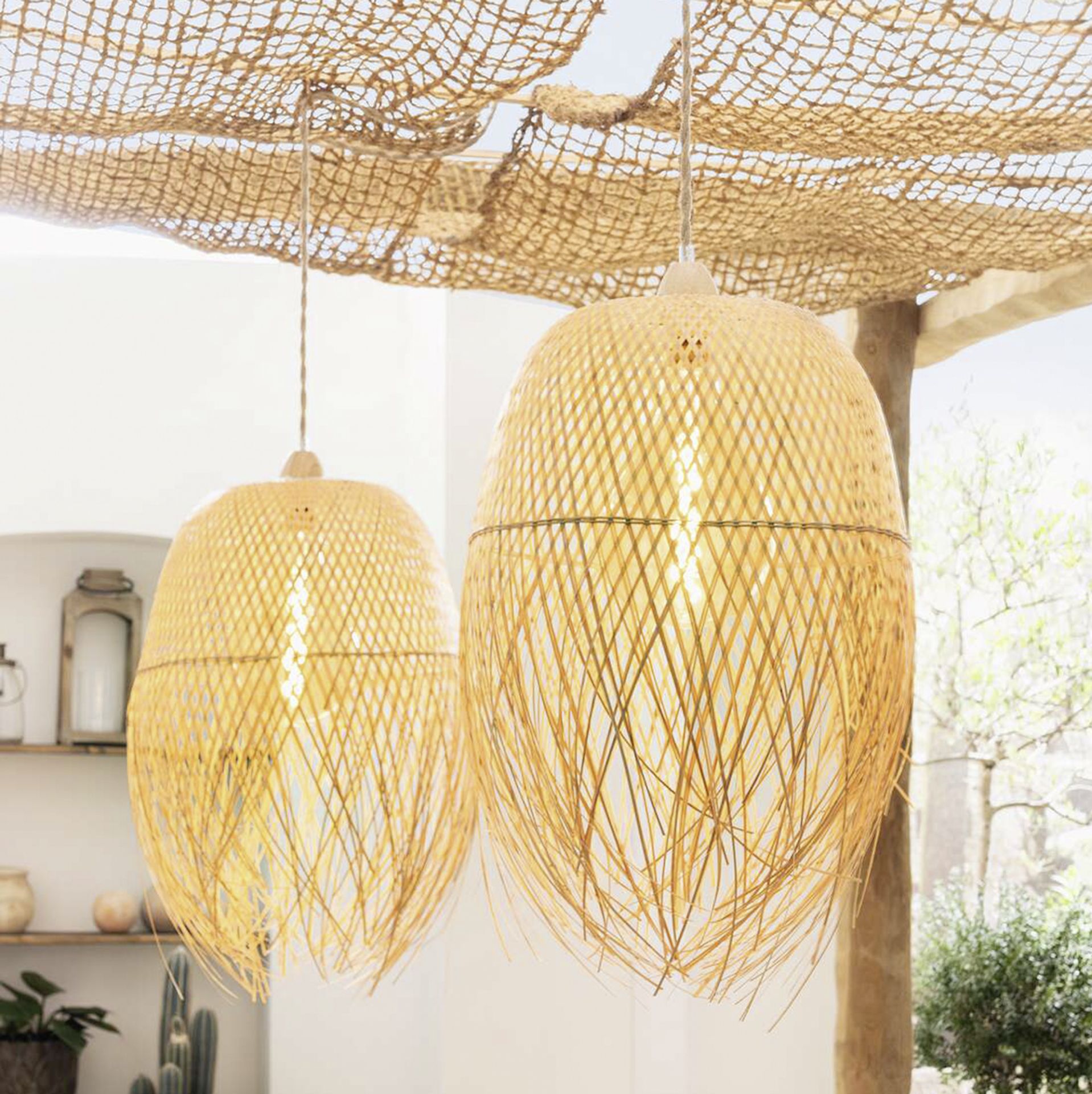 FRANK FLECHTWAREN Ciotola Decorativa In Giacinto D'Acqua – Grande, Piatta, Ø 50 Cm – Eleganza Naturale Per La Casa - 2